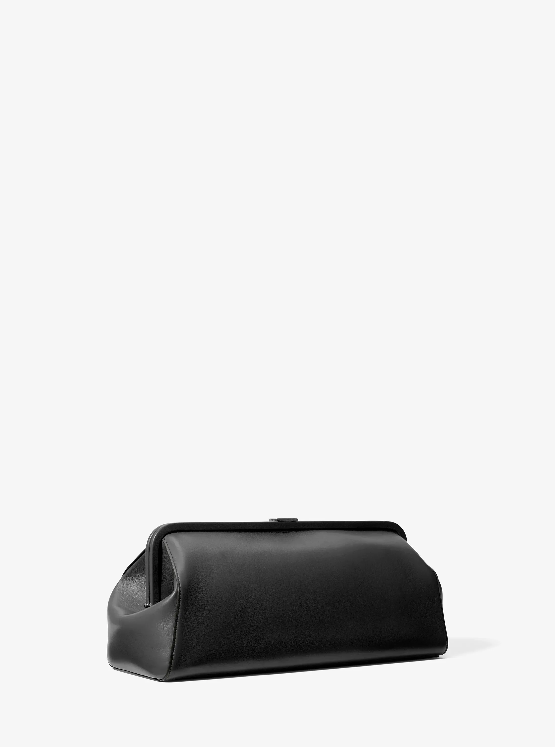 Женский клатч Michael Kors Angelica Large Leather Frame Clutch, цвет: Чёрный — фото 3