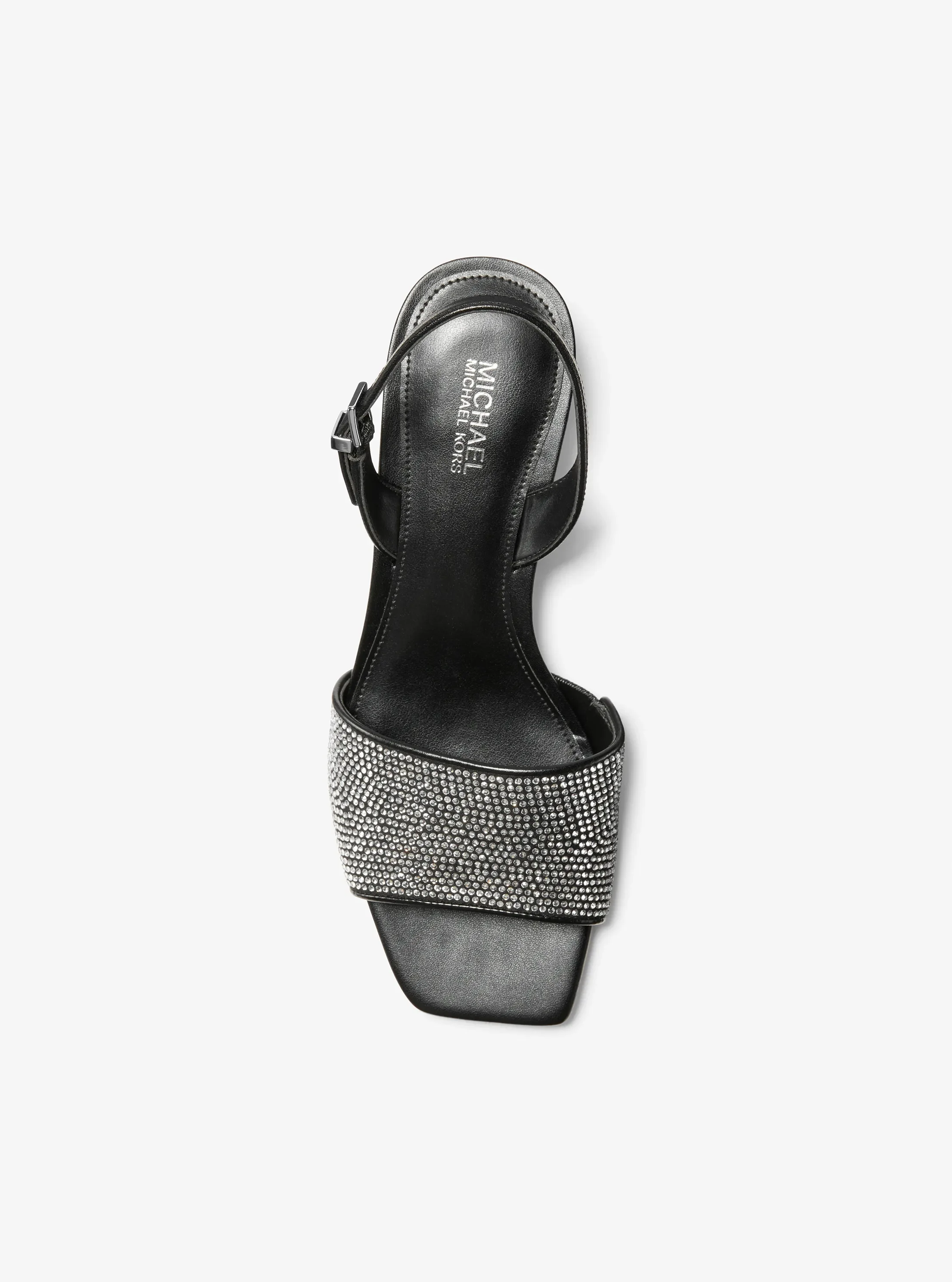 Сандалии Michael Kors Merrie Embellished Kitten Heel Sandal, цвет: Чёрный — фото 3