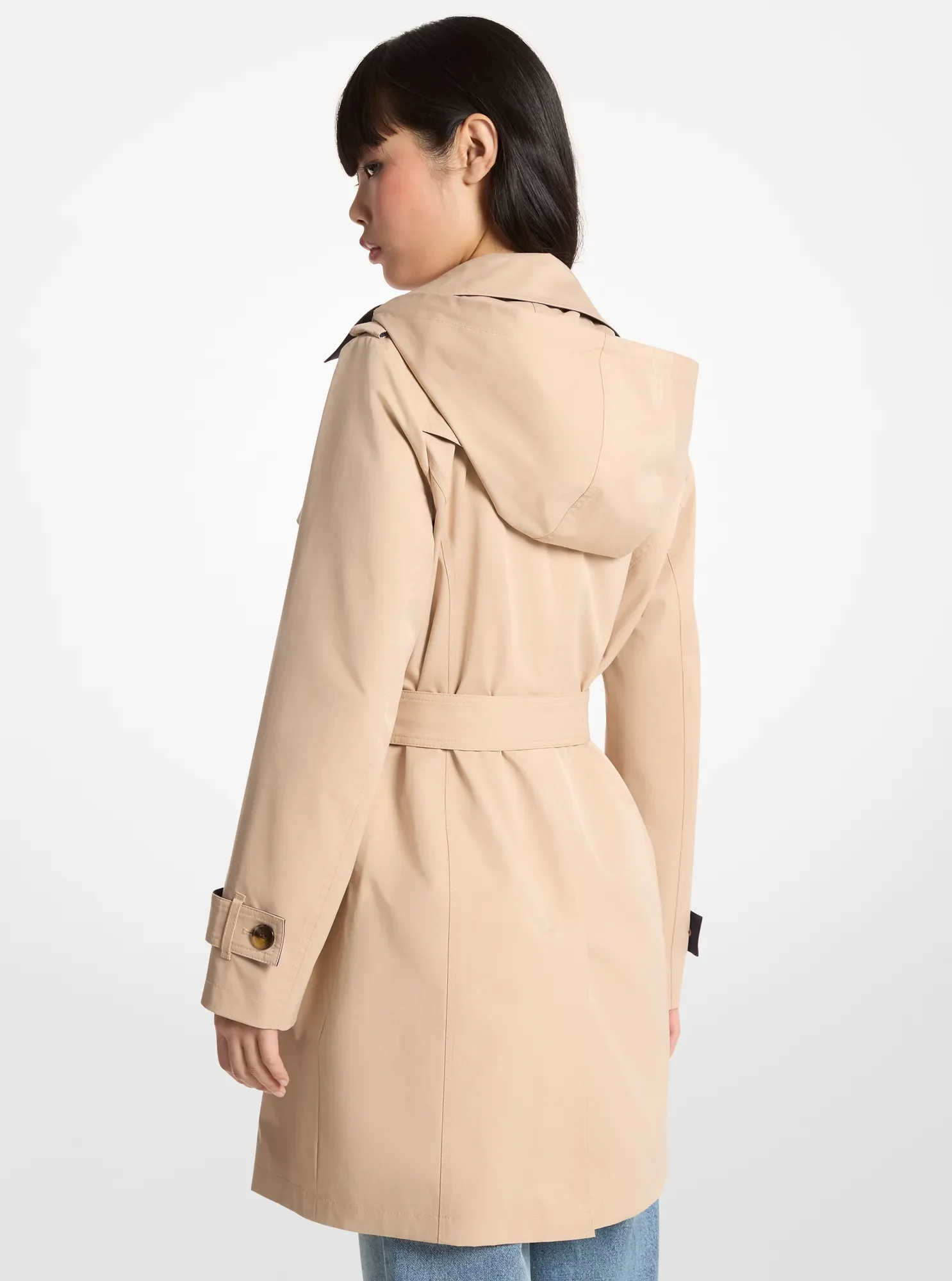 Женское пальто Michael Kors Belted Trench, цвет: Светло-бежевый — фото 2