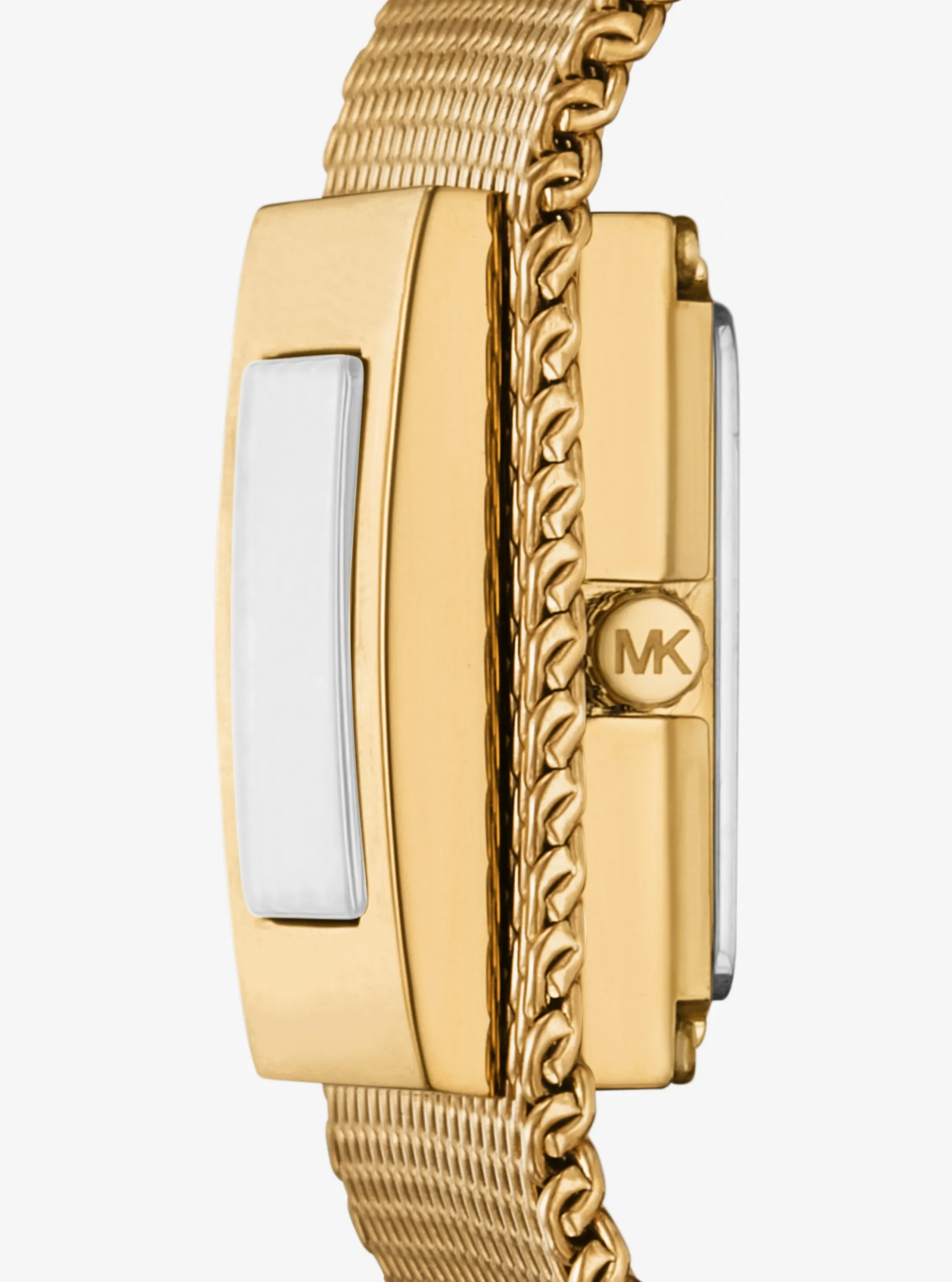 Женские часы Michael Kors Petite Georgie Gold-Tone Mesh Watch — фото 2