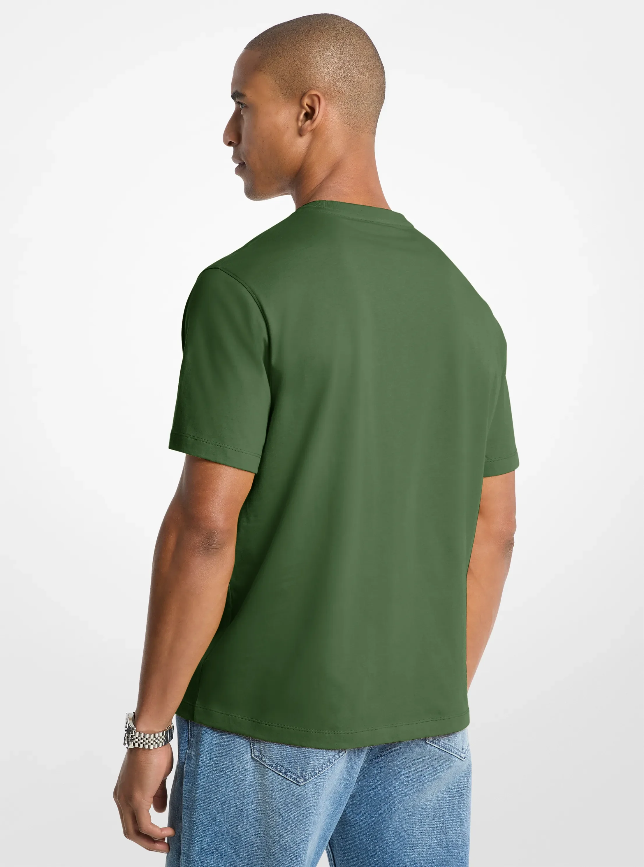 Футболка Michael Kors Logo Cotton, цвет: Зелёный — фото 2