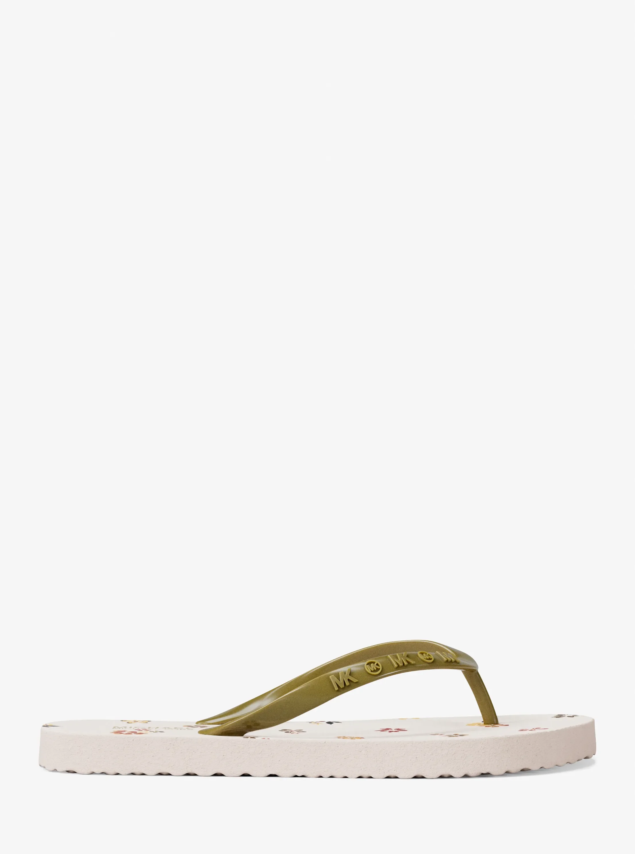 Сандалии Michael Kors Floral Printed Flip Flop, цвет: Кремовый разноцветный — фото 2