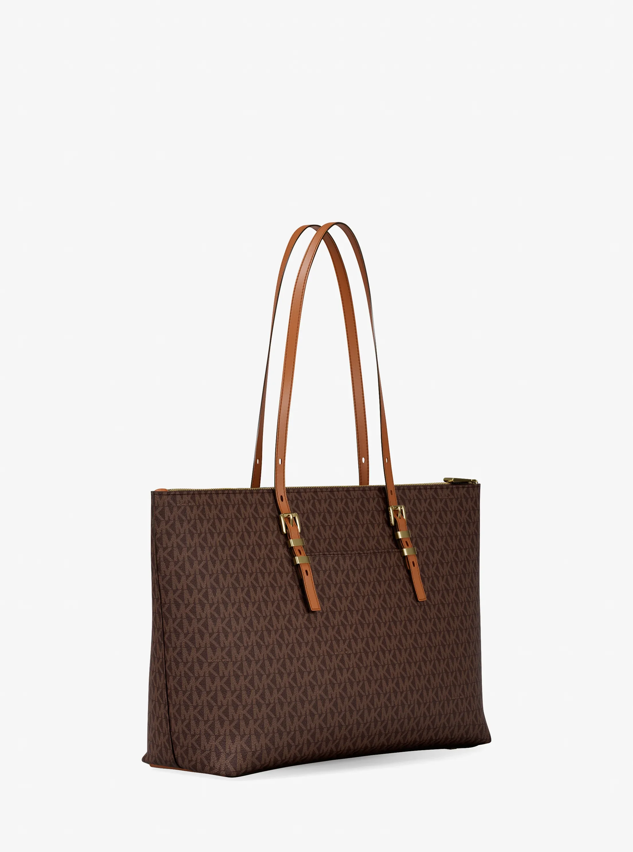 Женская сумка Michael Kors Quinn Large Signature Logo, цвет: Коричневый — фото 3