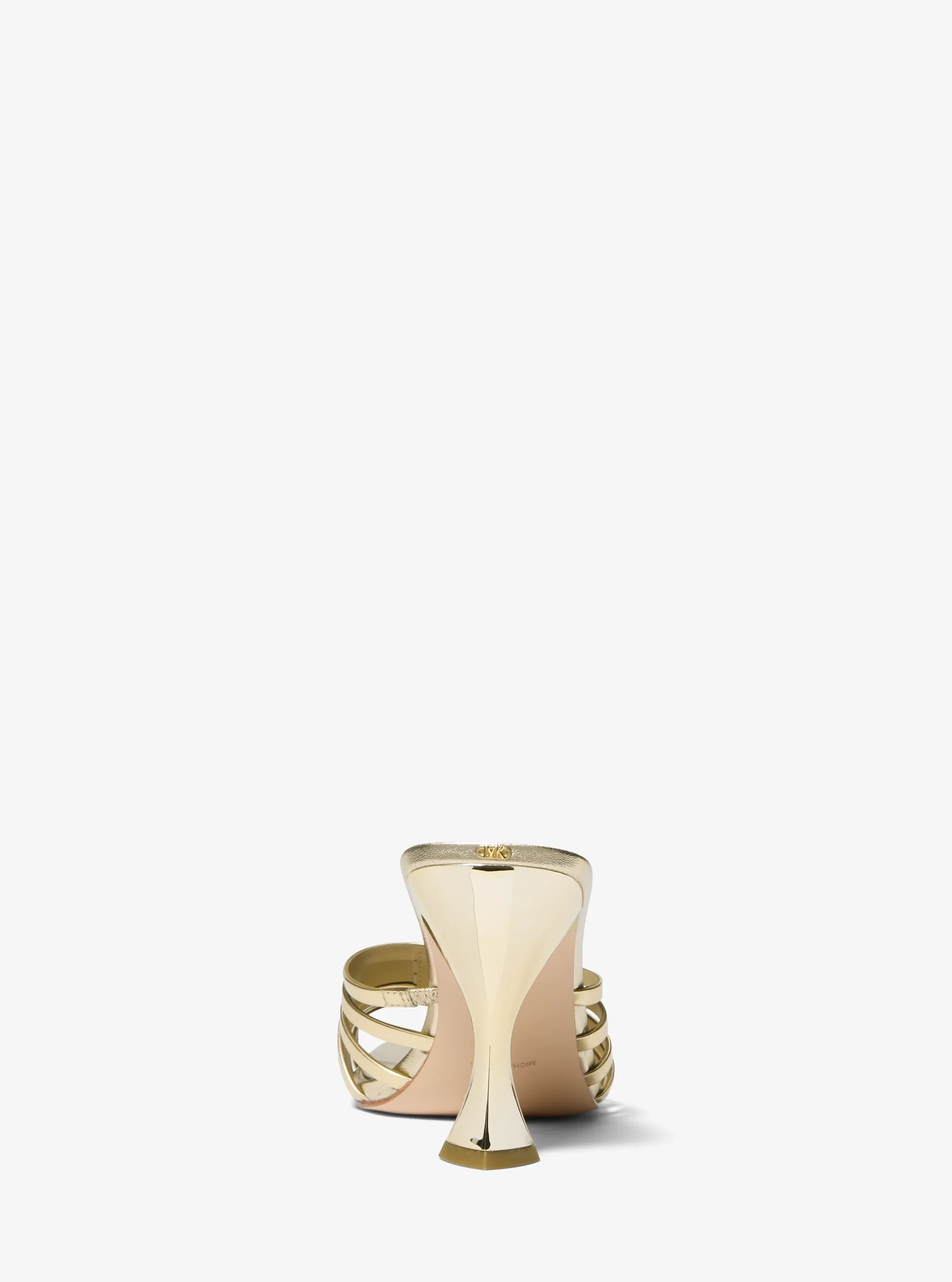 Женские сандалии Michael Kors Haisley Metallic Leather Sandal, цвет: Бледный золотой — фото 3