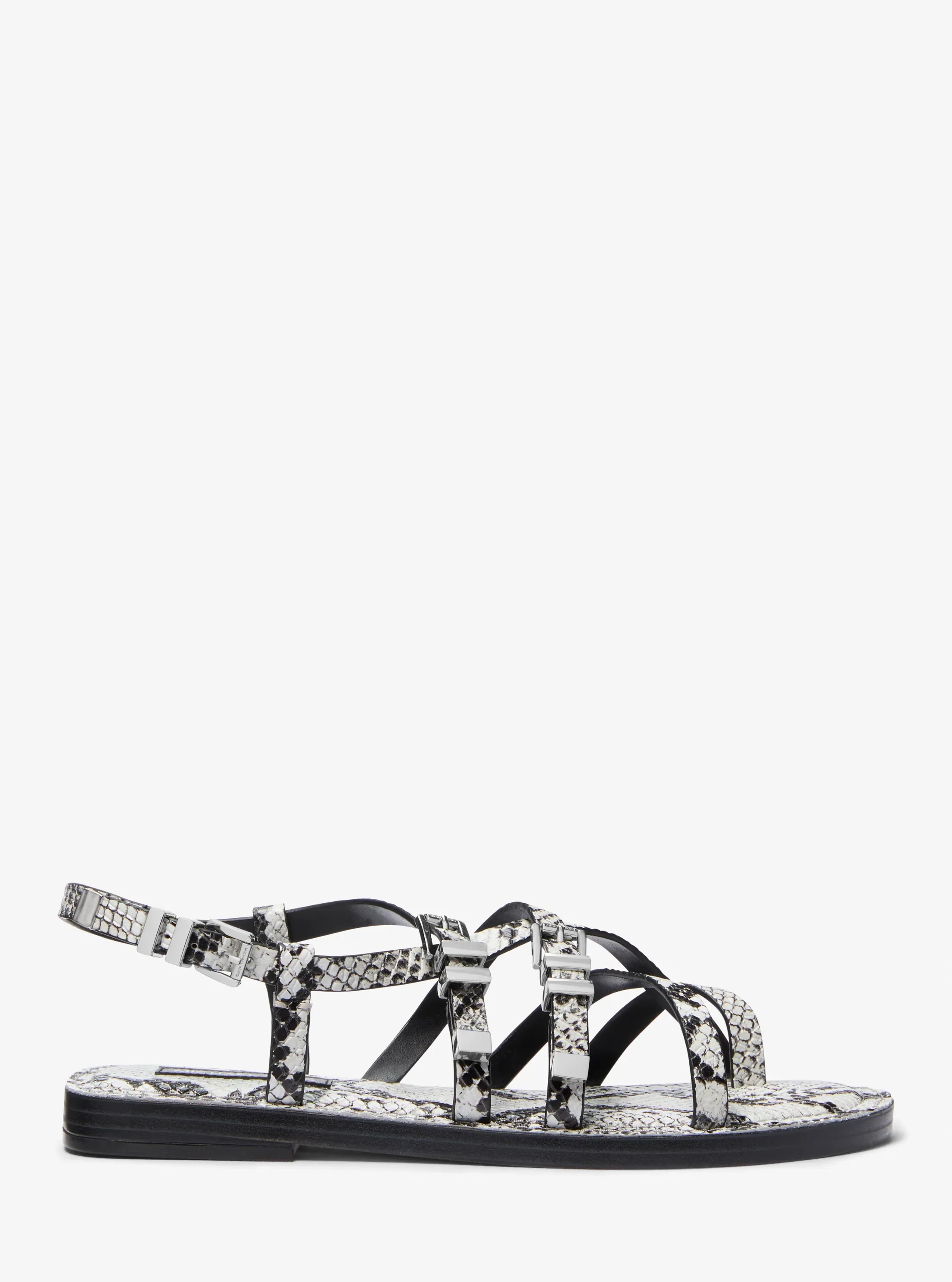 Сандалии Michael Kors Darrington Snake Embossed Leather Sandal — фото 2