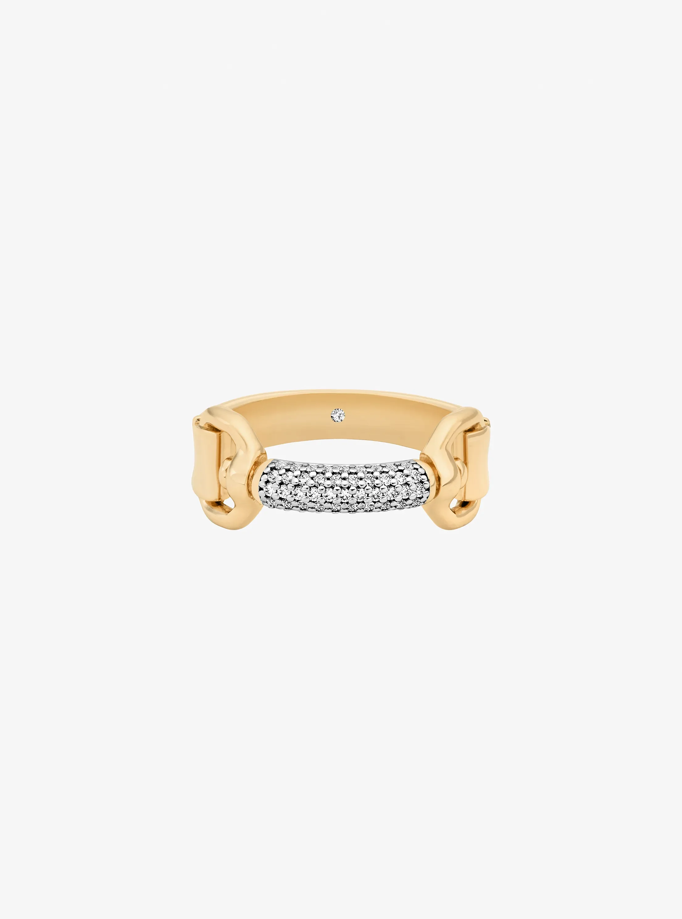 Кольцо Michael Kors Pavé Horsebit, цвет: Золотой — фото 2