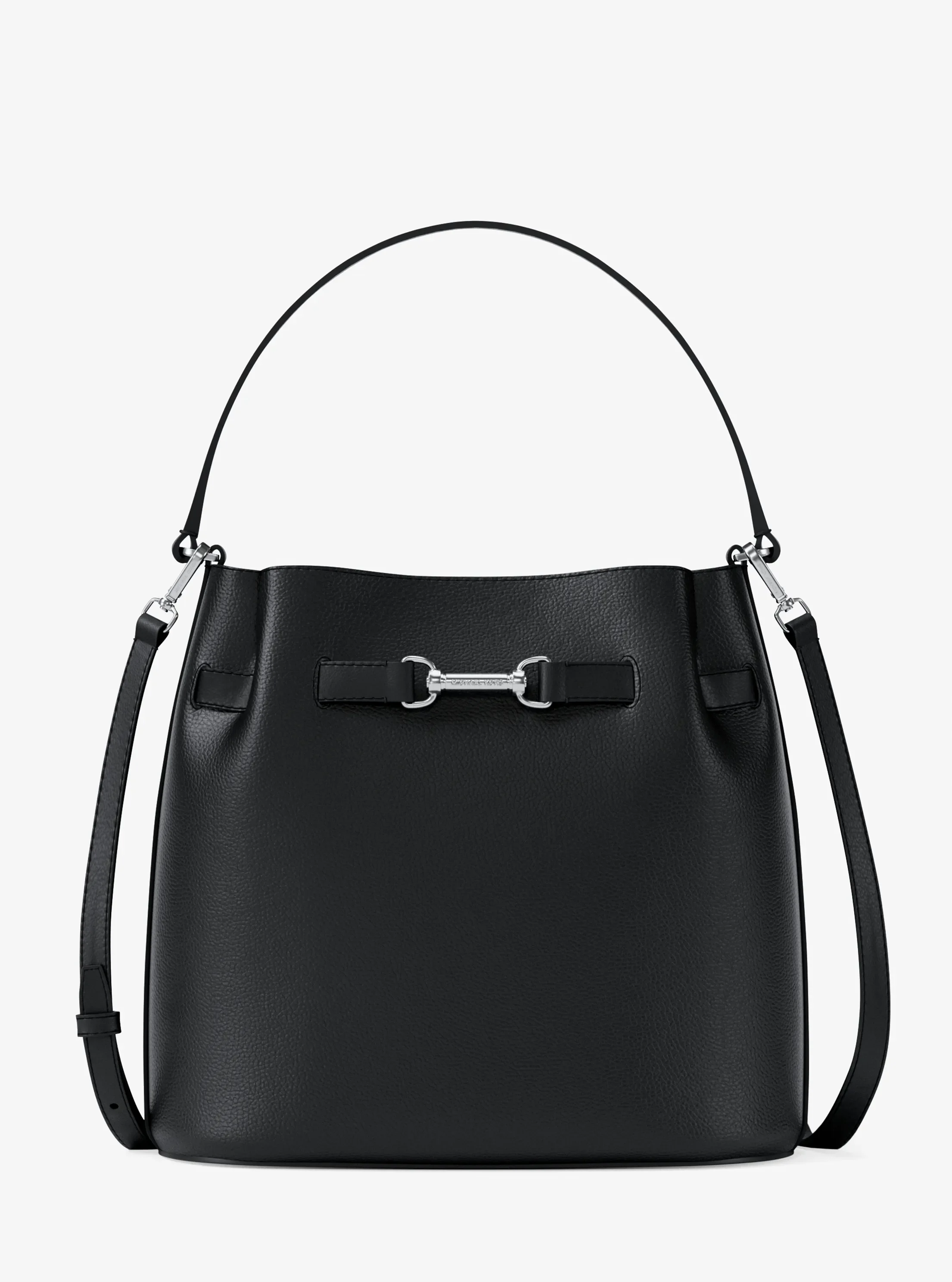 Michael Kors Carson Medium Pebbled Leather Convertible Bucket Crossbody Bag