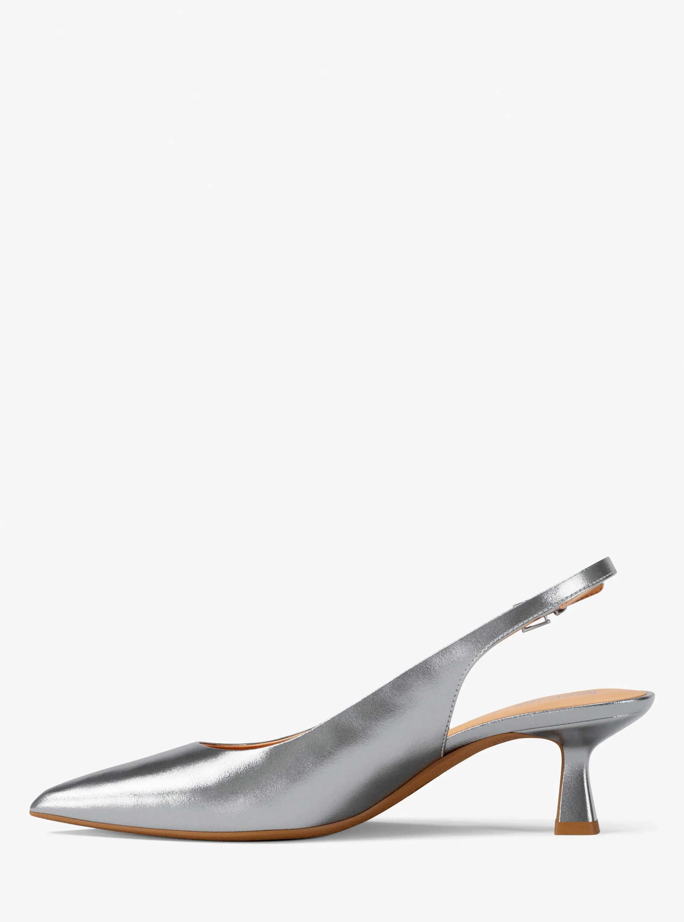 Туфли Michael Kors Amali Metallic Pump, цвет: Серебряный — фото 3