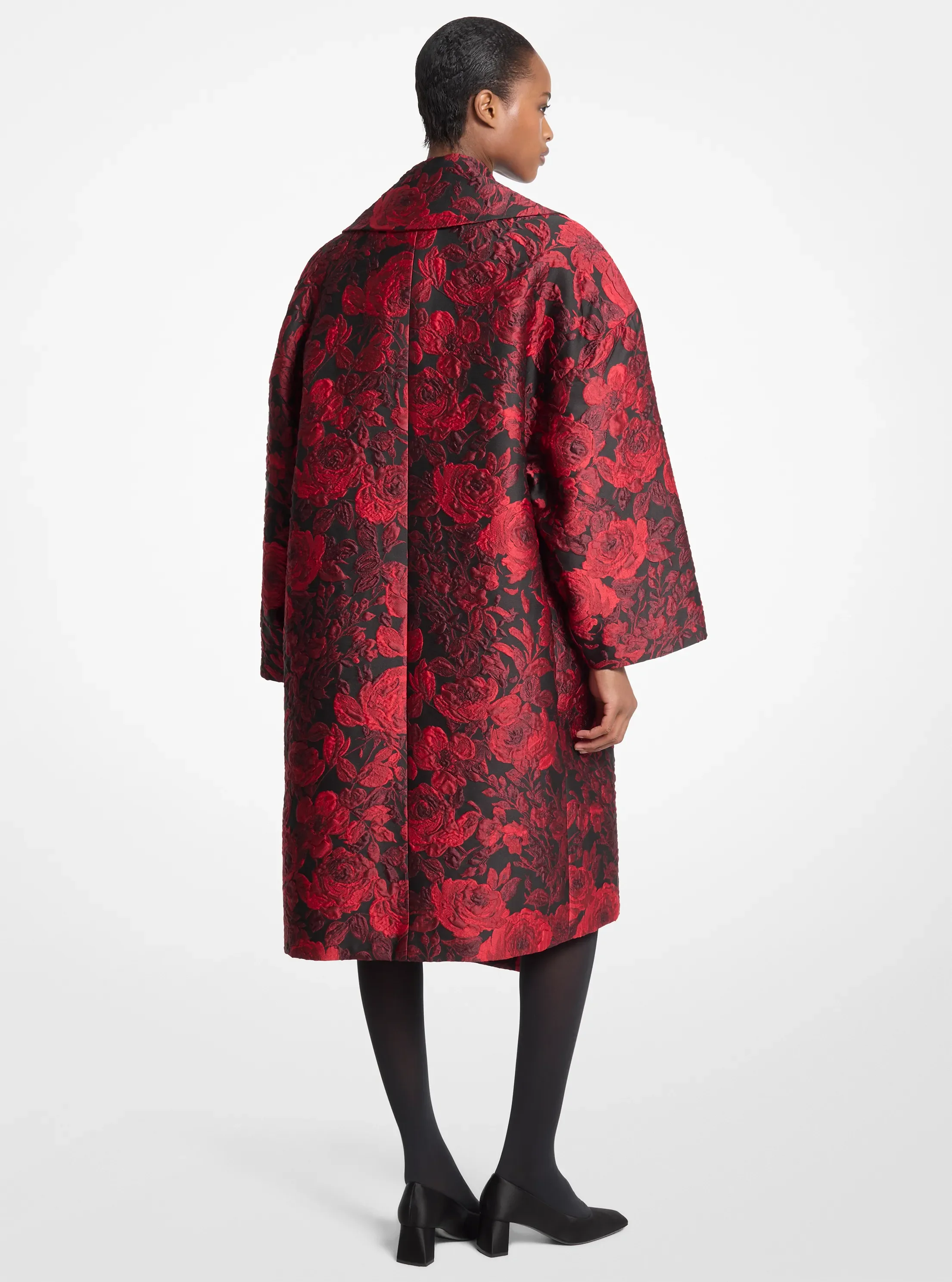 Женские сумки Michael Kors Rose Floral Jacquard Clutch Coat — фото 2