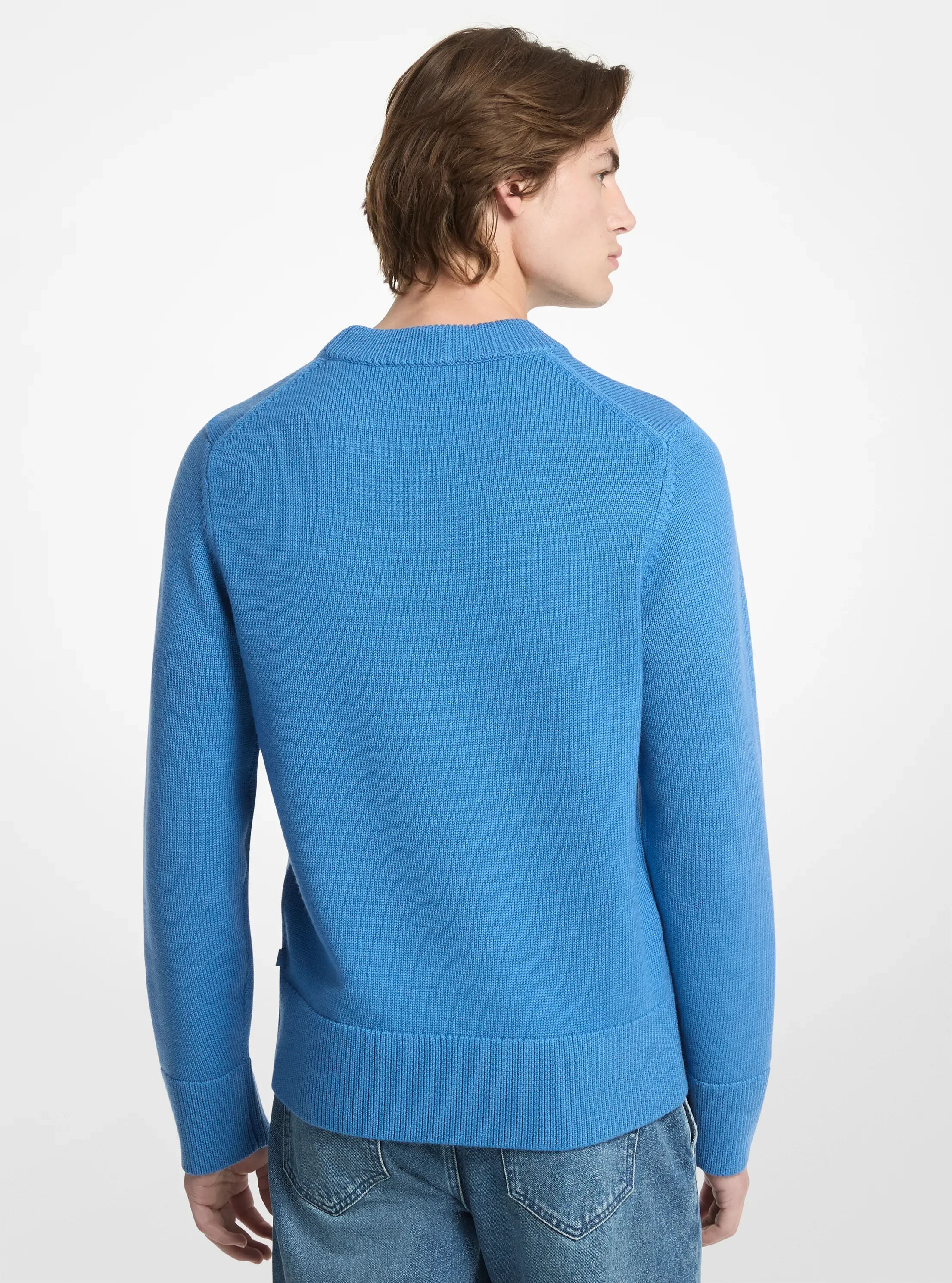 Мужские свитеры Michael Kors Ribbed Wool Crewneck Sweater — фото 2