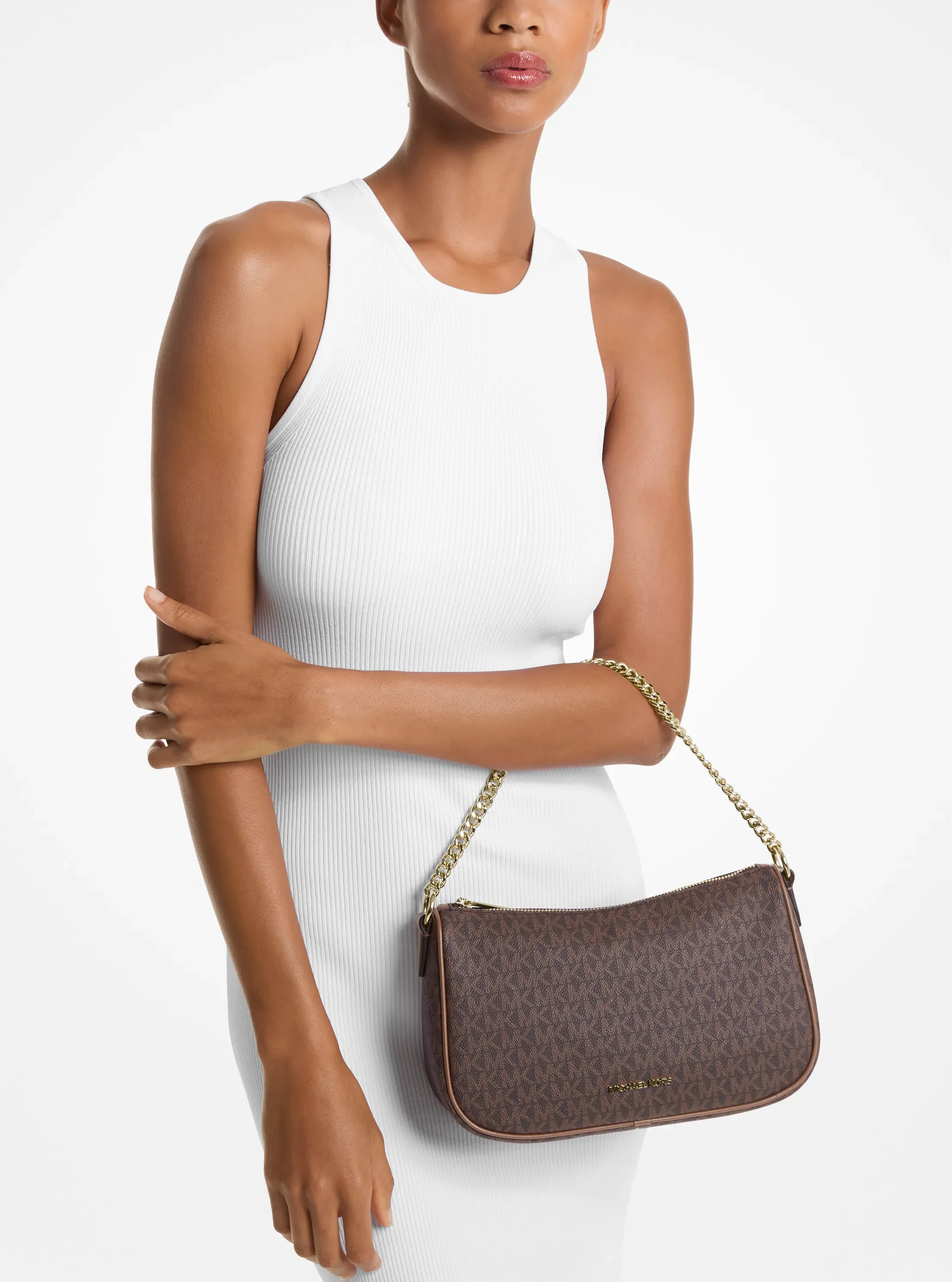 Сумки Michael Kors Carmela Medium Signature Logo Convertible Crossbody — фото 3