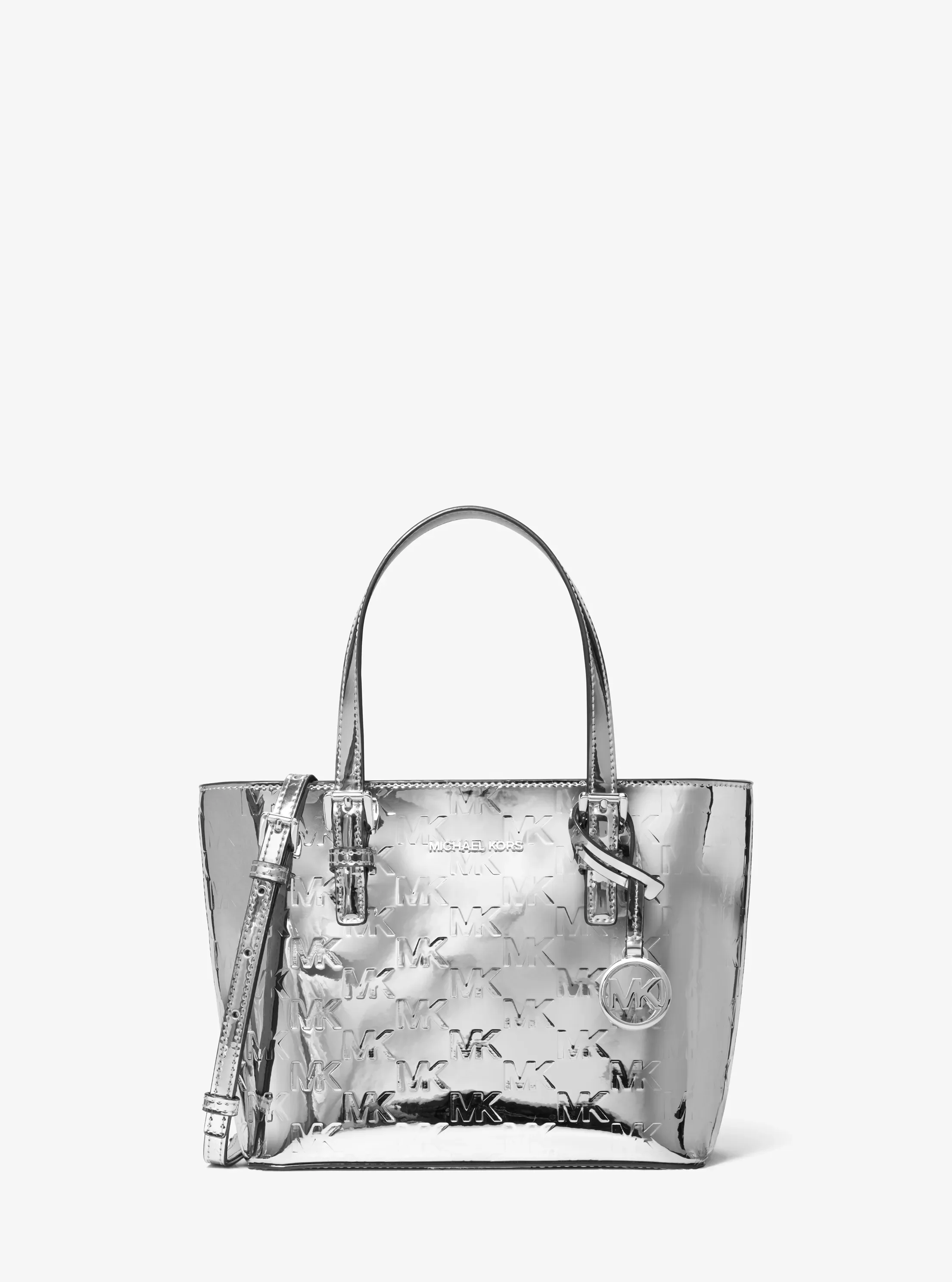 Michael Kors Jet Set Extra-Small Patent Logo Debossed Convertible Tote Bag