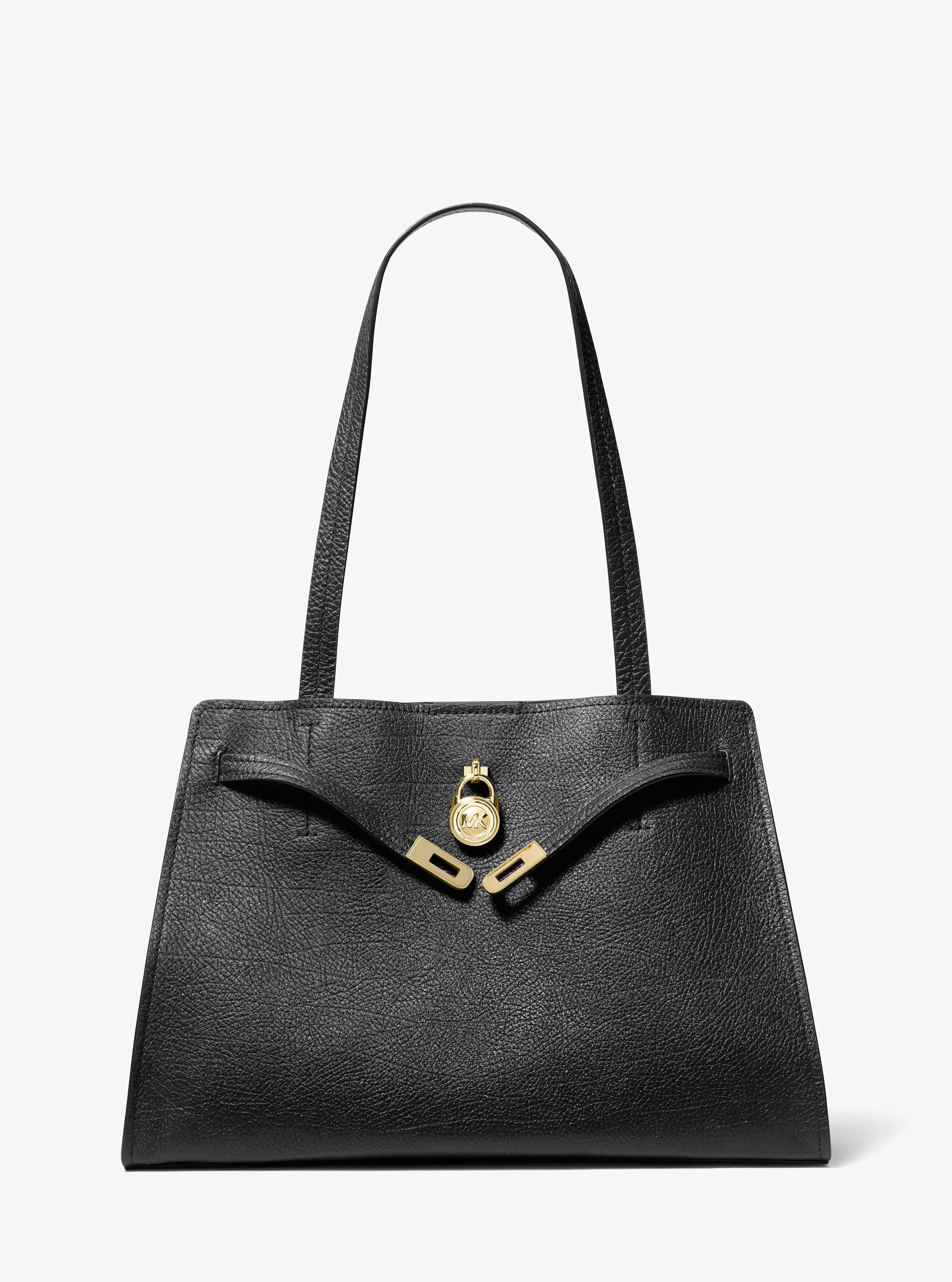 Женская сумка Michael Kors Hamilton Large Leather, цвет: Чёрный — фото 5