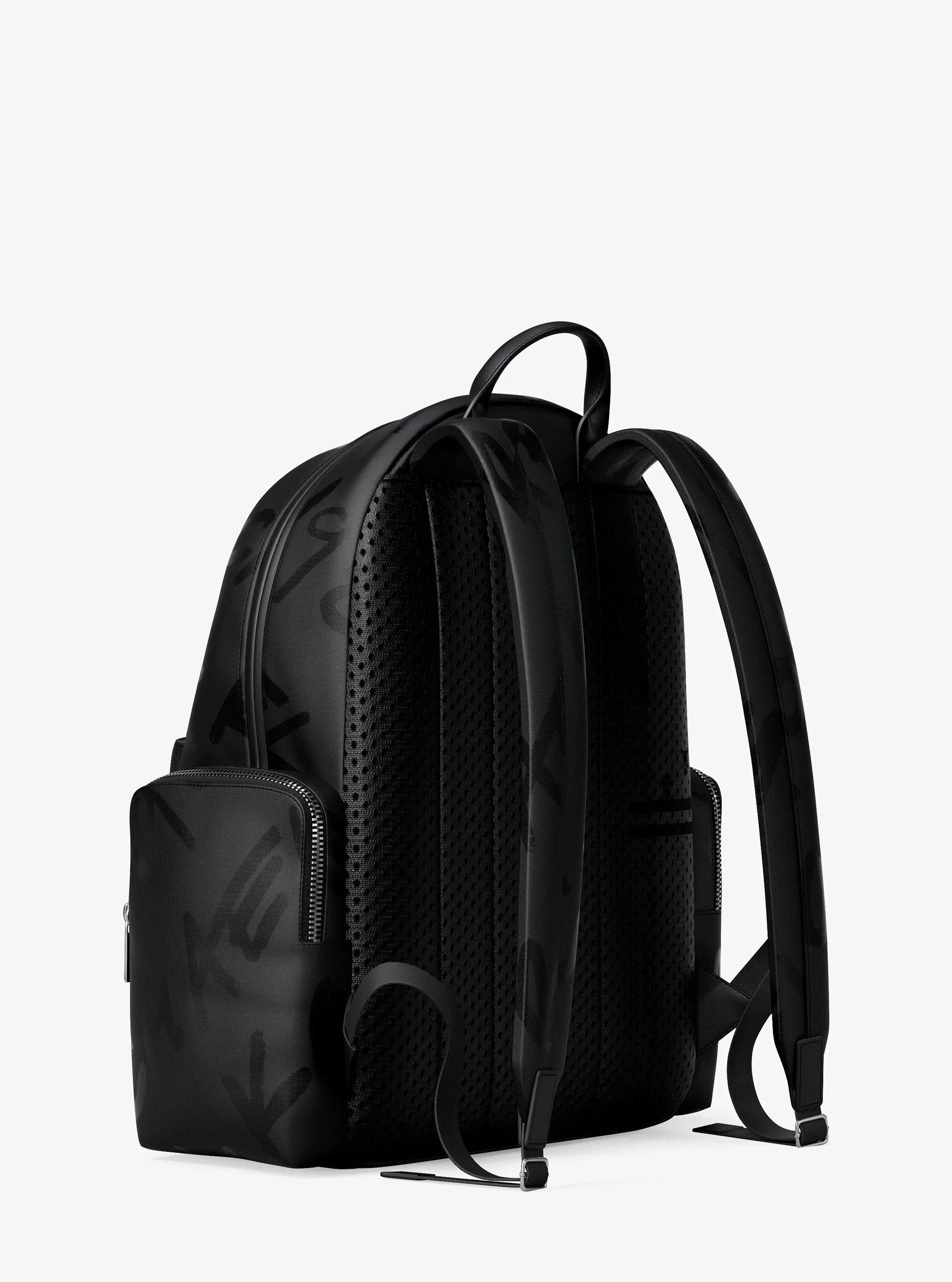 Рюкзак Michael Kors Prescott Large Printed Nylon, цвет: Чёрный — фото 3