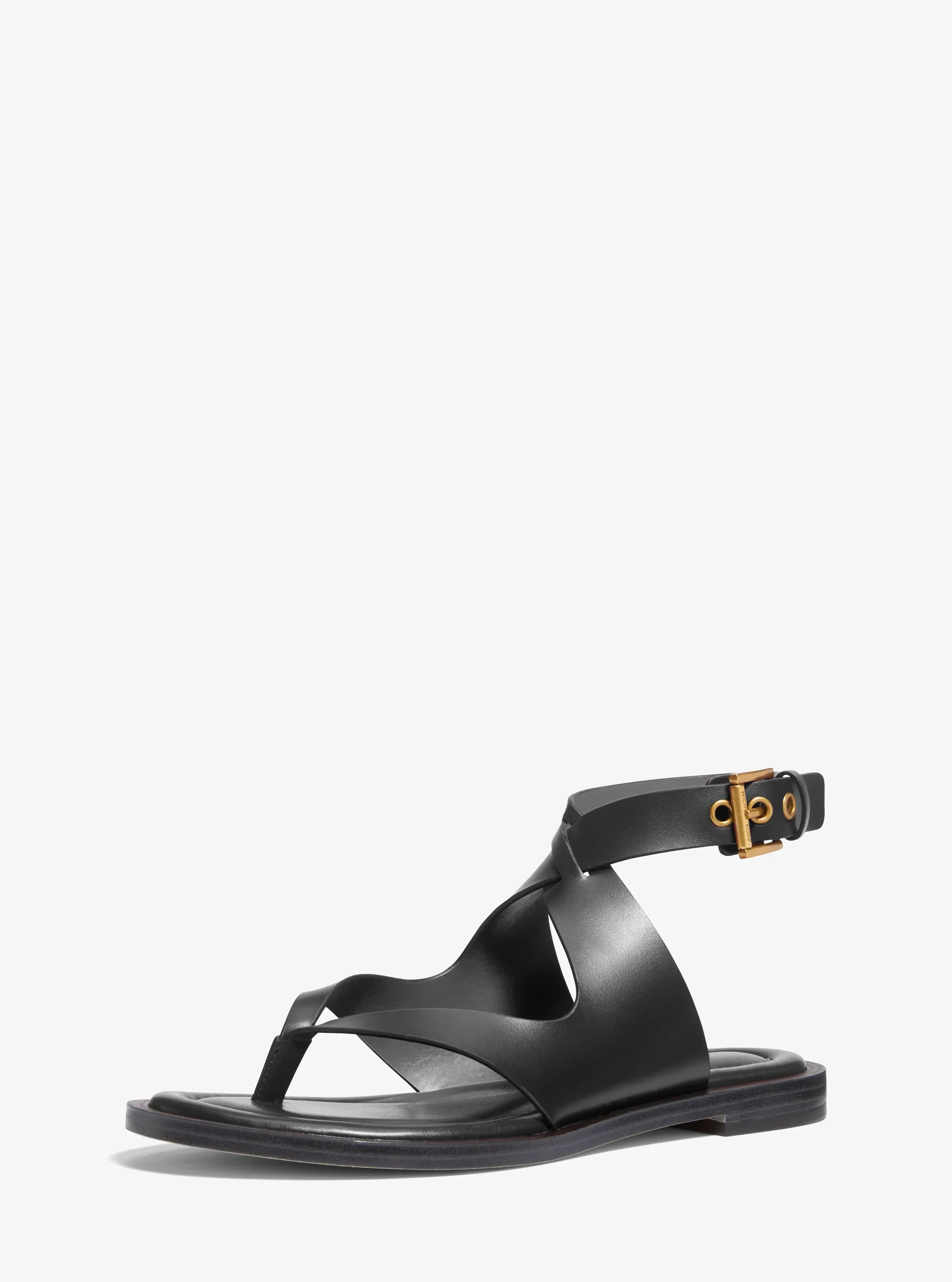 Женские сандалии Michael Kors Irene Leather Wrap Sandal, цвет: Чёрный — фото 4