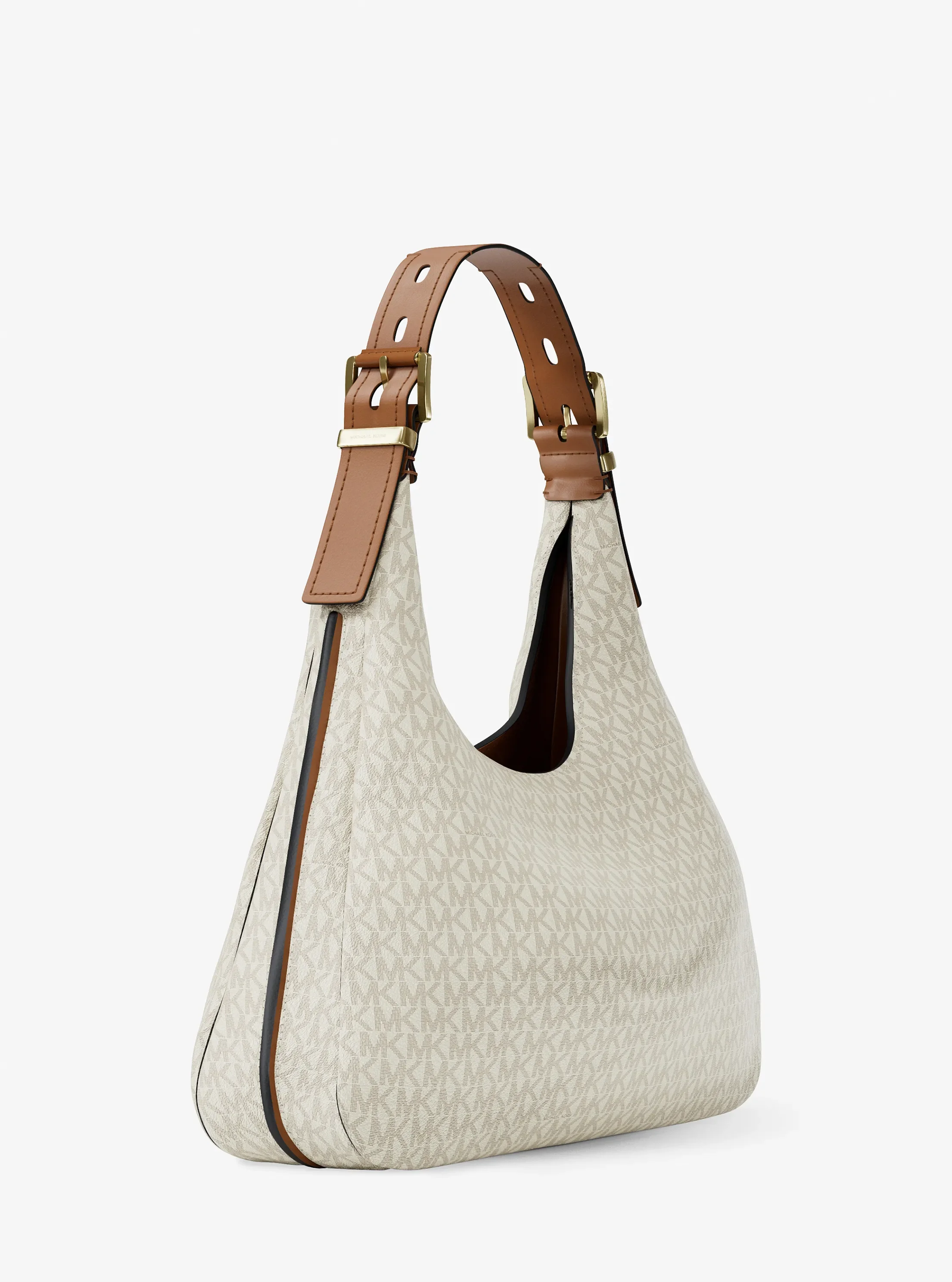 Michael Kors Nolita Large Signature Logo Hobo Shoulder Bag — фото 5