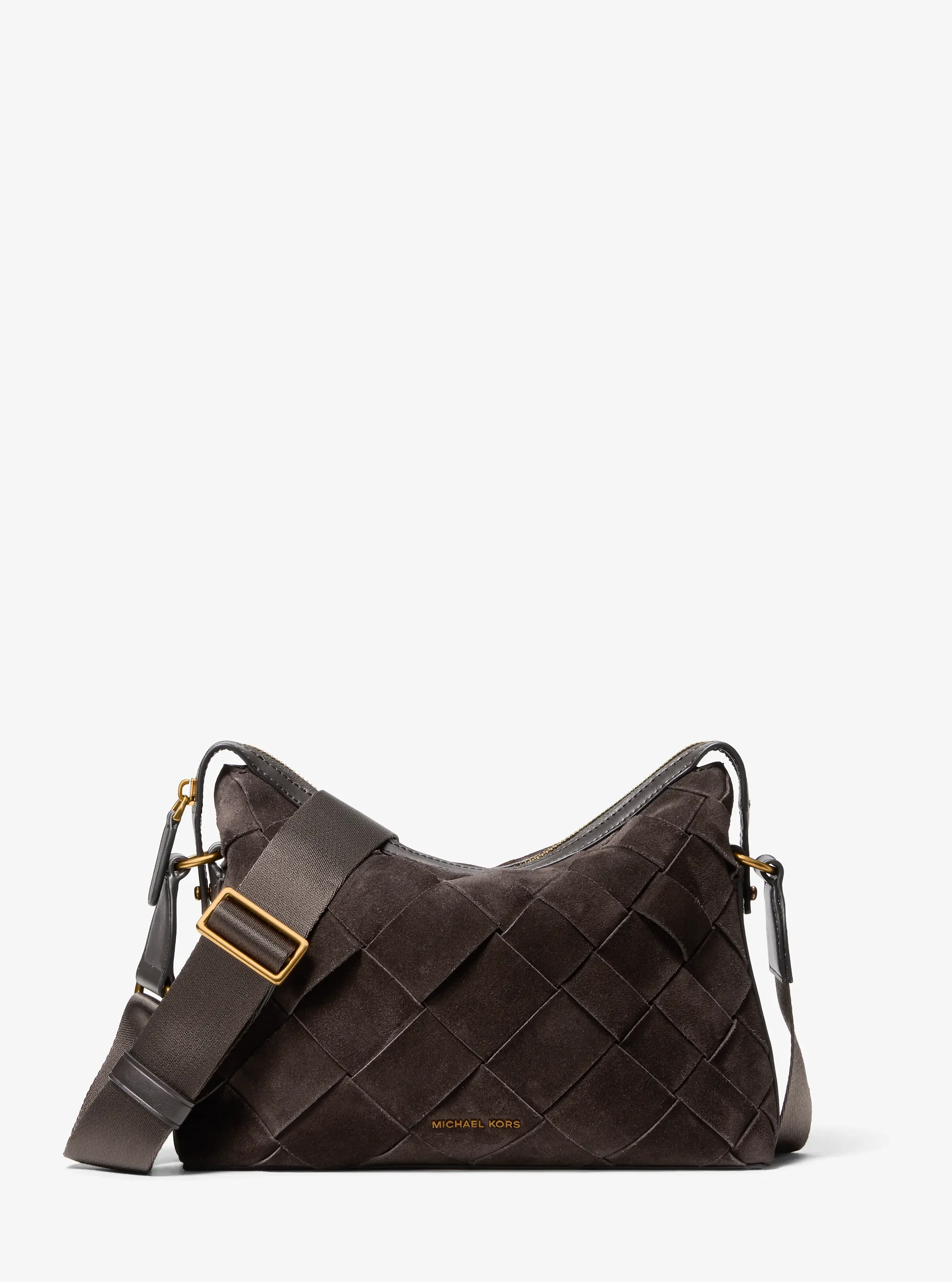 Michael Kors Nicholas Suede Crossbody Messenger