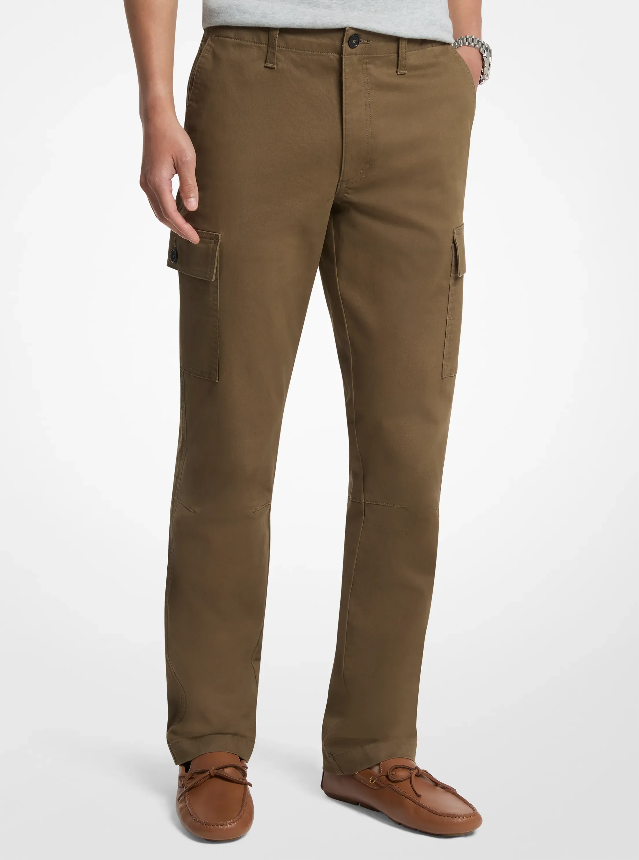 Мужские брюки Michael Kors Stretch Cotton Twill Cargo Pants