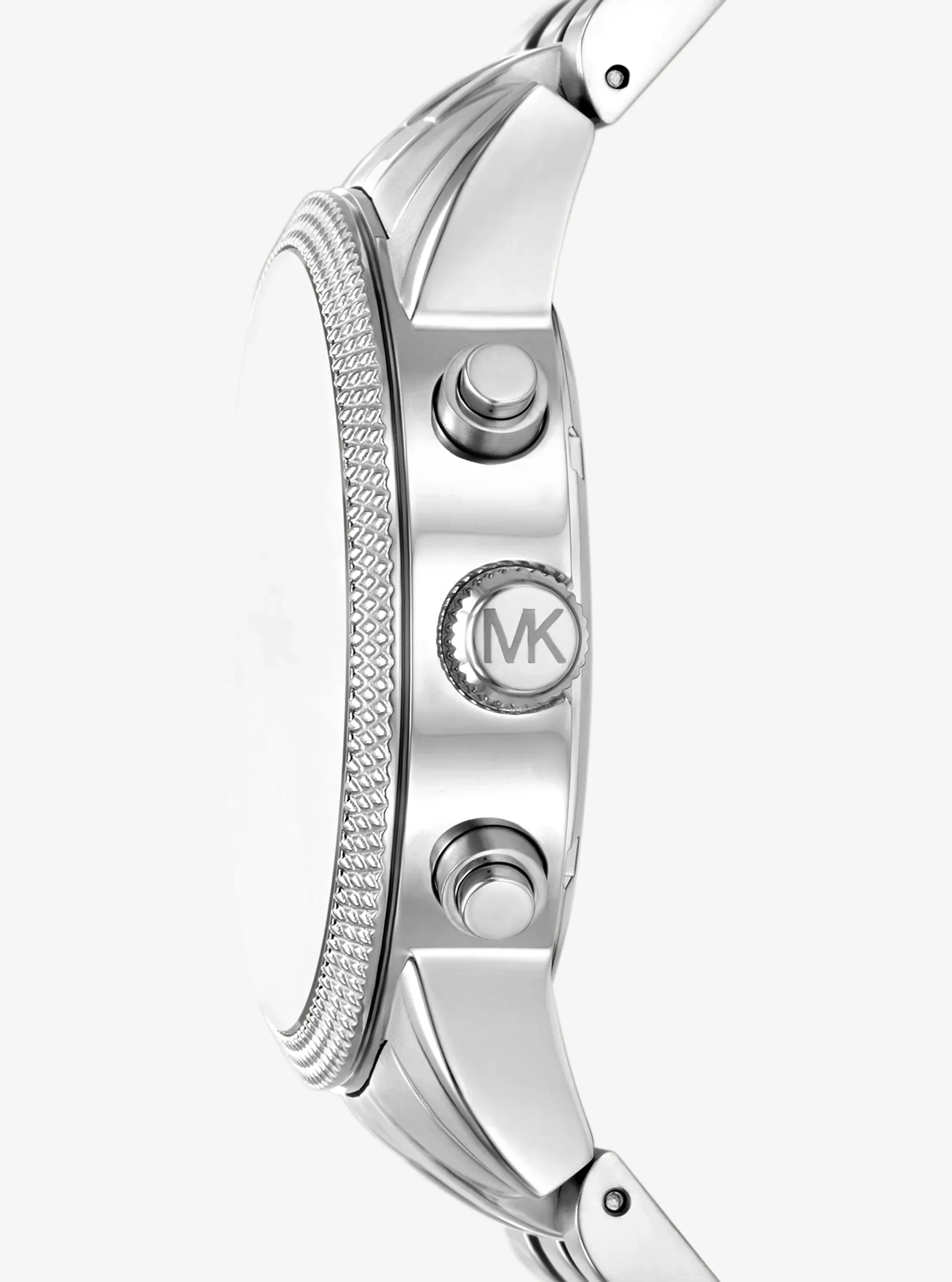 Часы Michael Kors Oversized Hutton Silver-Tone Watch, цвет: Серебряный — фото 2