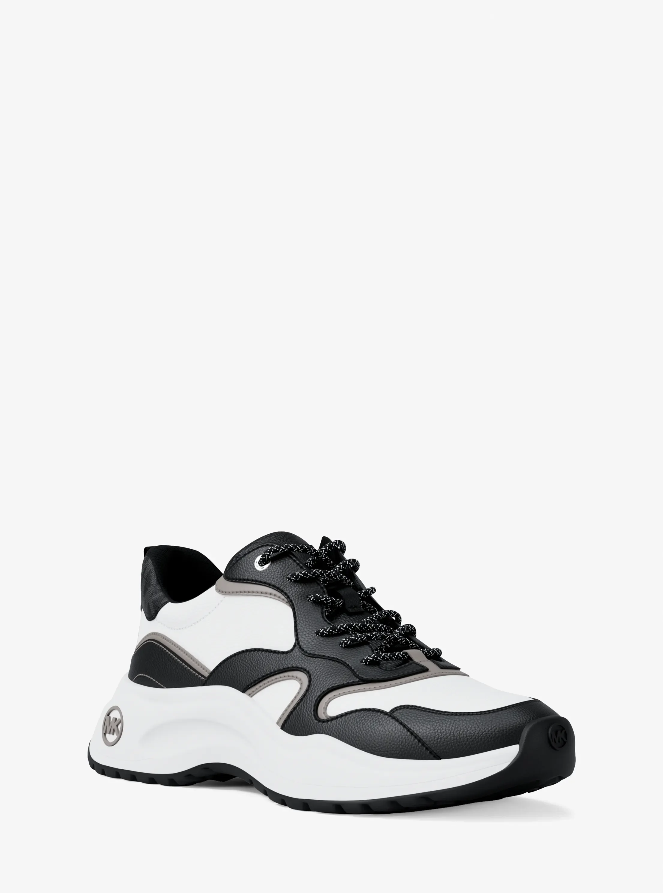 Кроссовки Michael Kors Levie Mixed-Media Trainer, цвет: Чёрный