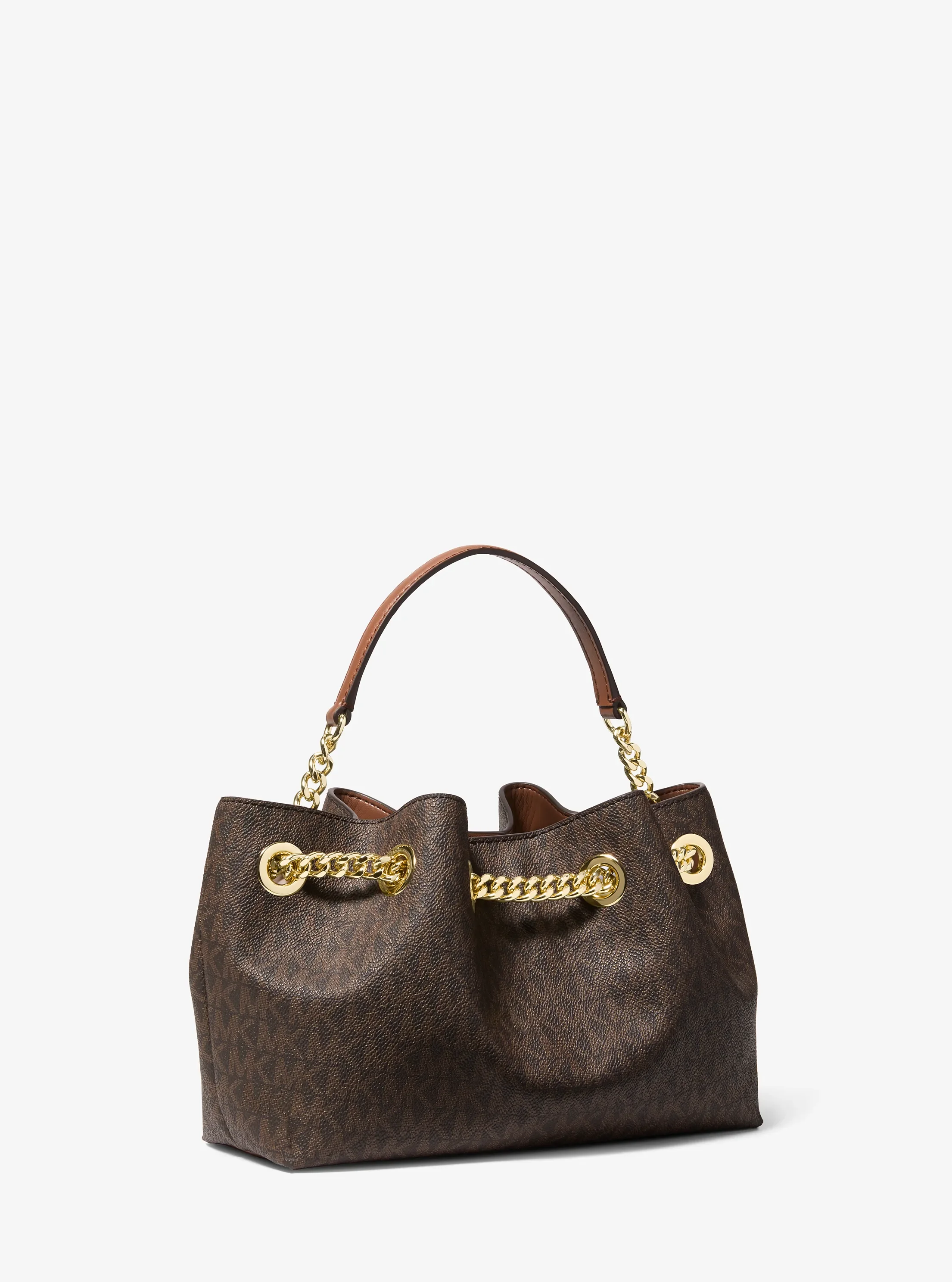 Женская сумка Michael Kors Mina Small Signature Logo Crossbody, цвет: Коричневый — фото 3