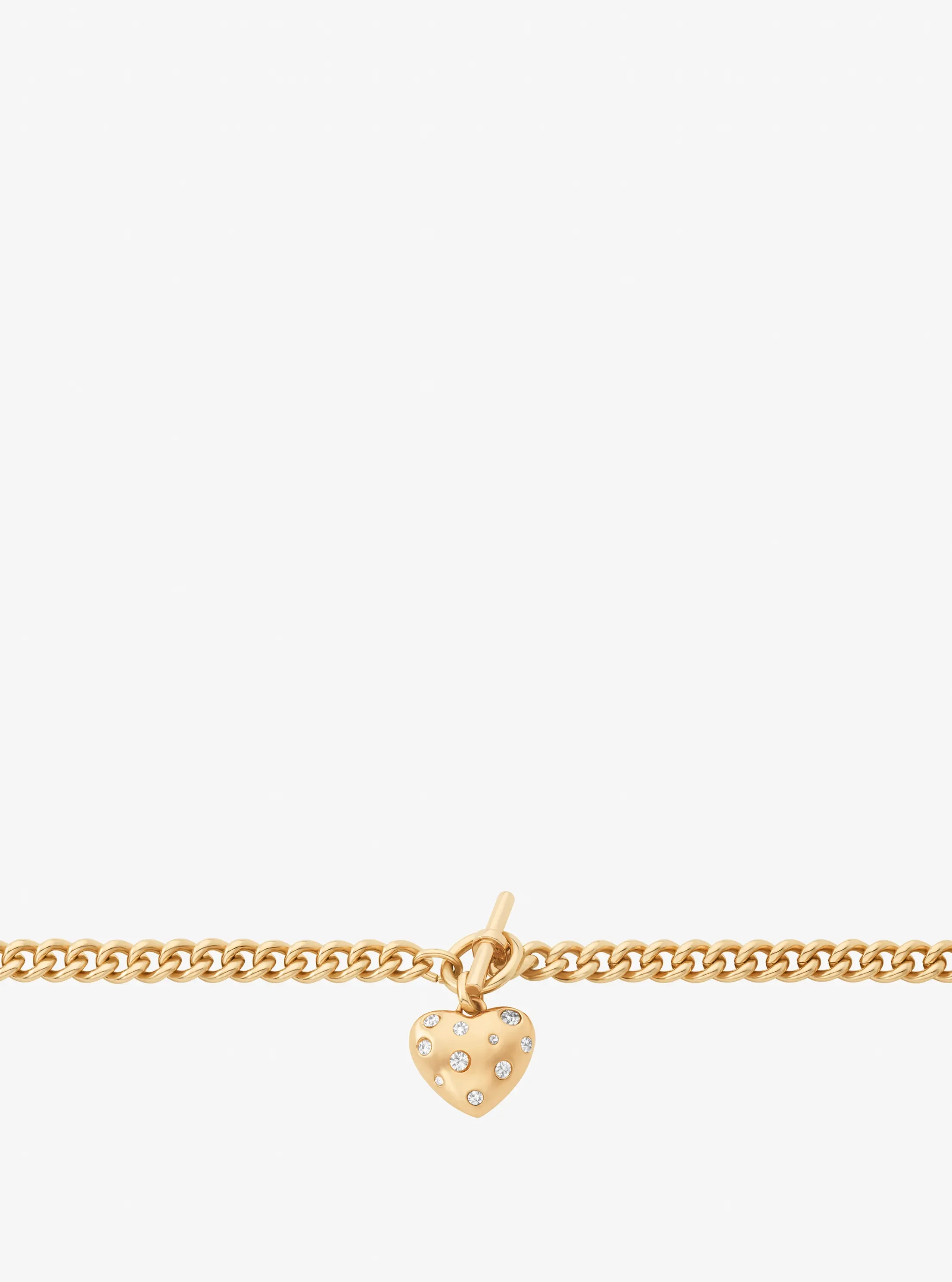 Браслет Michael Kors Pavé Heart Charm, цвет: Золотой — фото 2