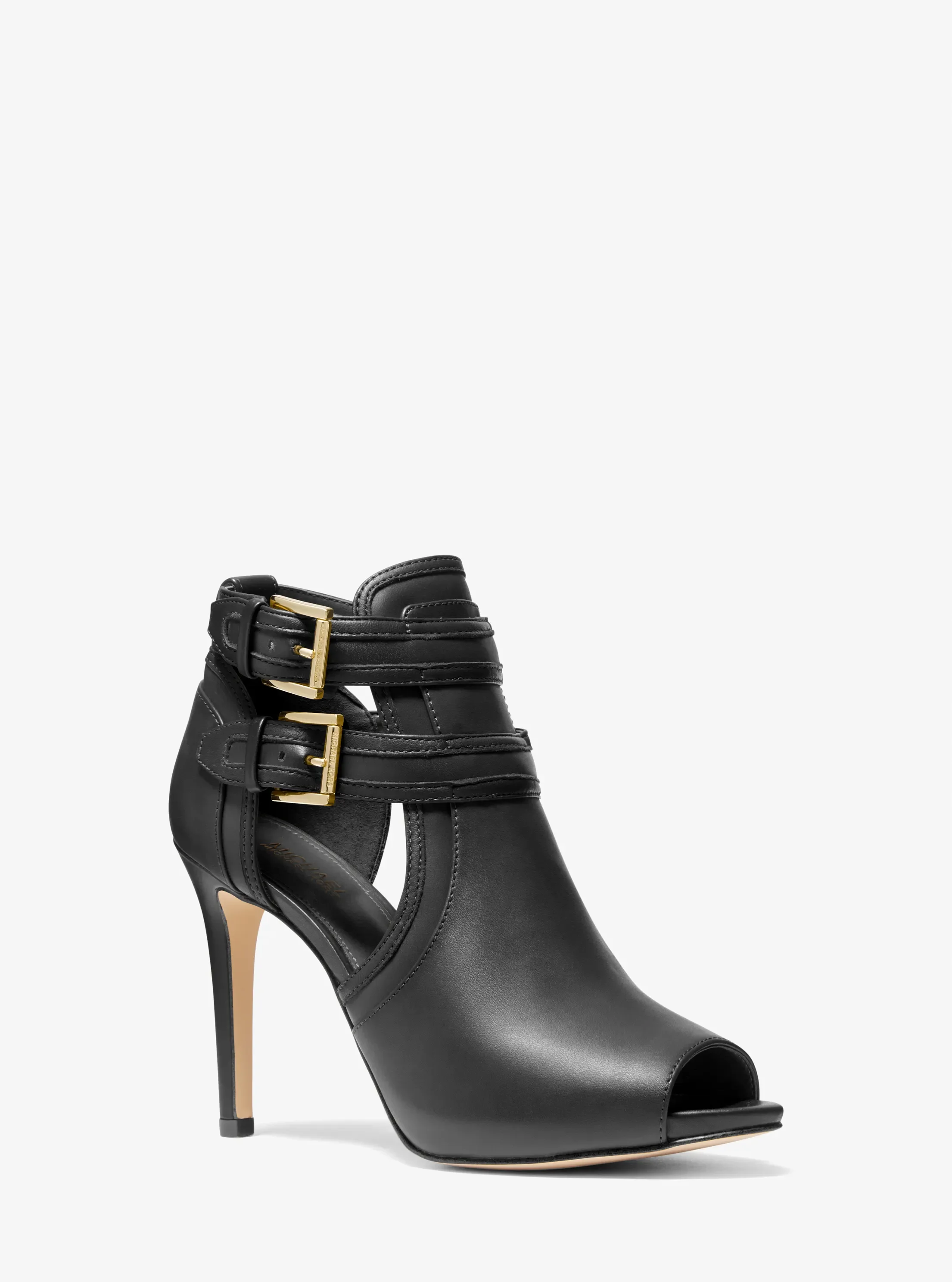 Ботинки Michael Kors Blaze Open-Toe Ankle Boot, цвет: Чёрный