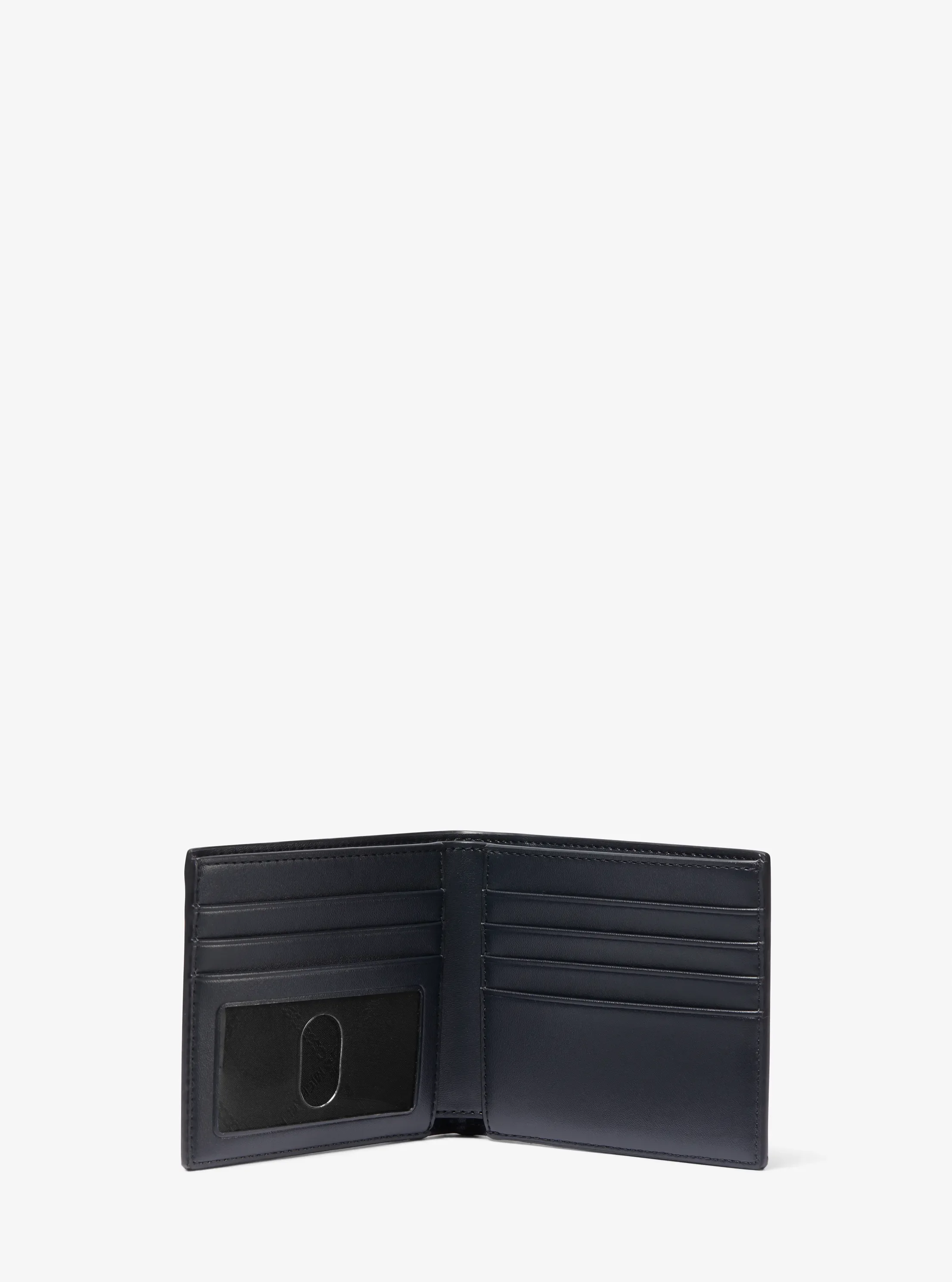 Мужской кошелёк Michael Kors Hudson Signature Logo Billfold Wallet, цвет: Admrl/Plblue — фото 2