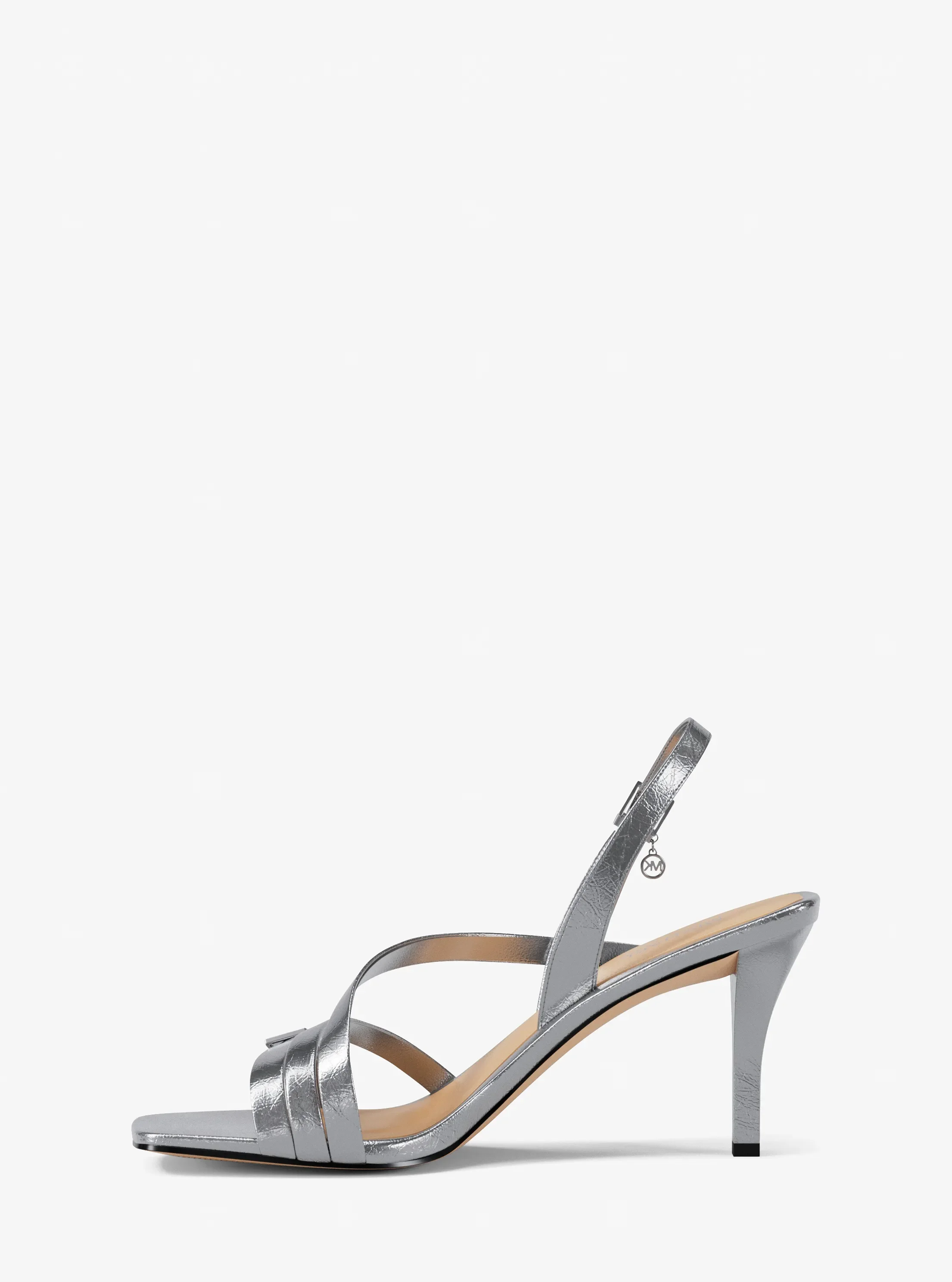 Сандалии Michael Kors Yvette Metallic Sandal, цвет: Серебряный — фото 3