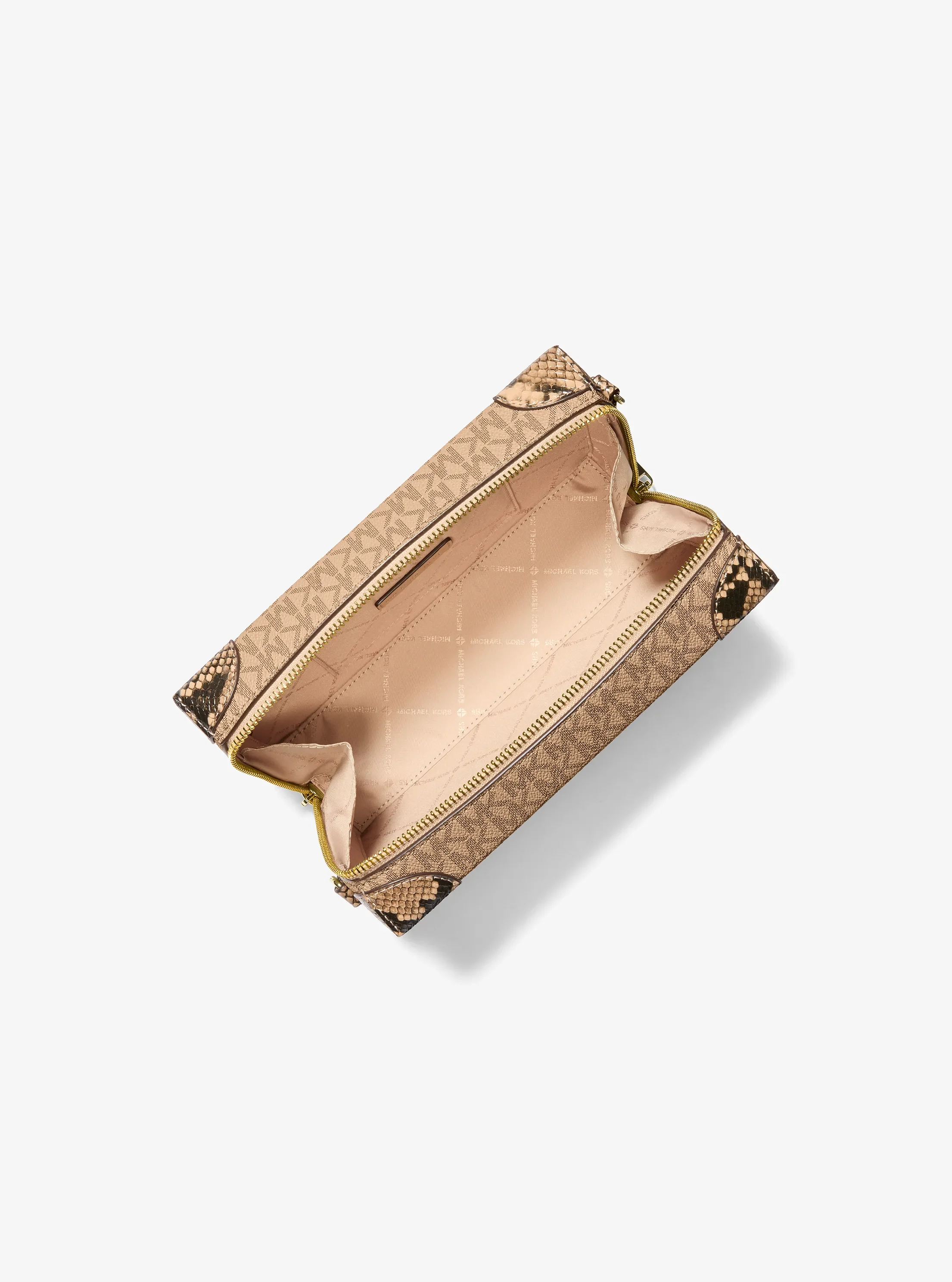 Michael Kors Jeanie Small Signature Logo and Snake Embossed Crossbody Bag — фото 2