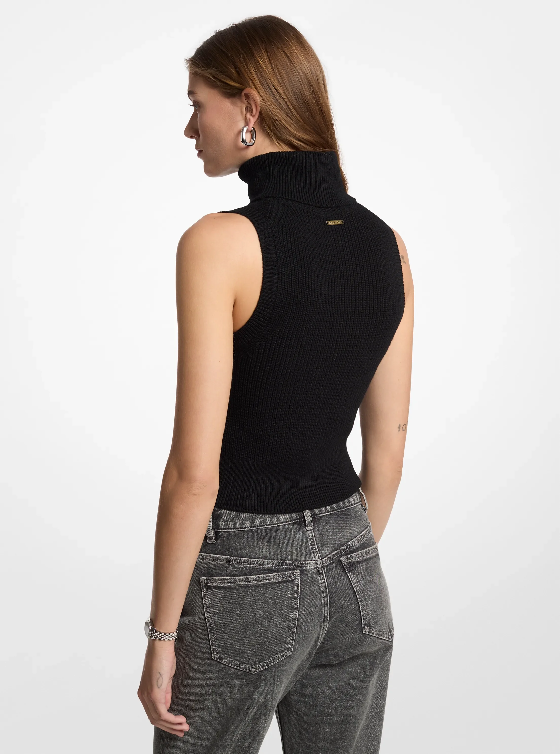 Michael Kors Wool Sleeveless Turtleneck Top — фото 2