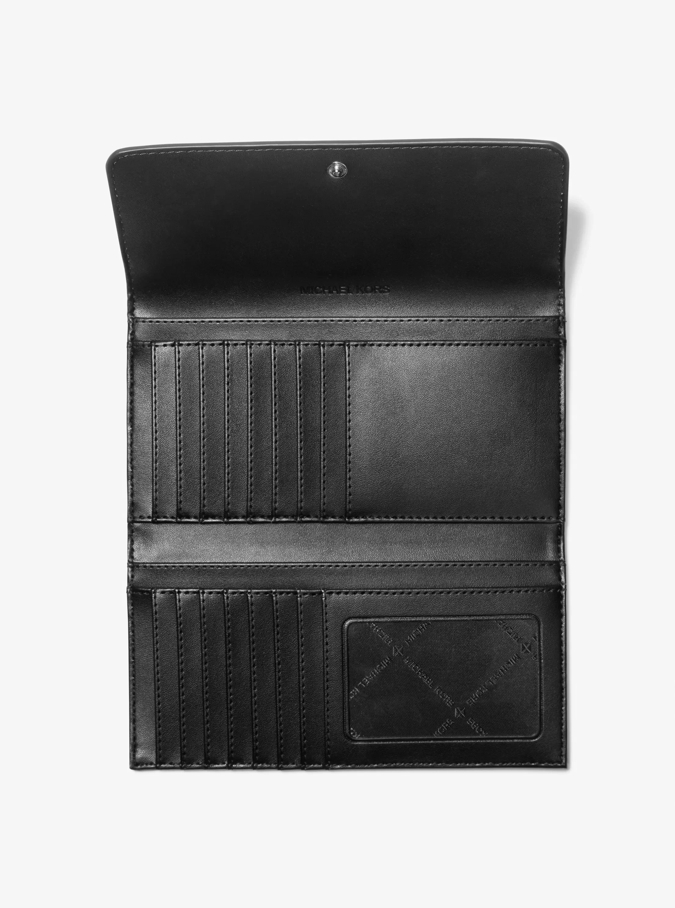 Кошельки Michael Kors Jet Set Travel Signature Logo Tri-Fold Wallet — фото 2