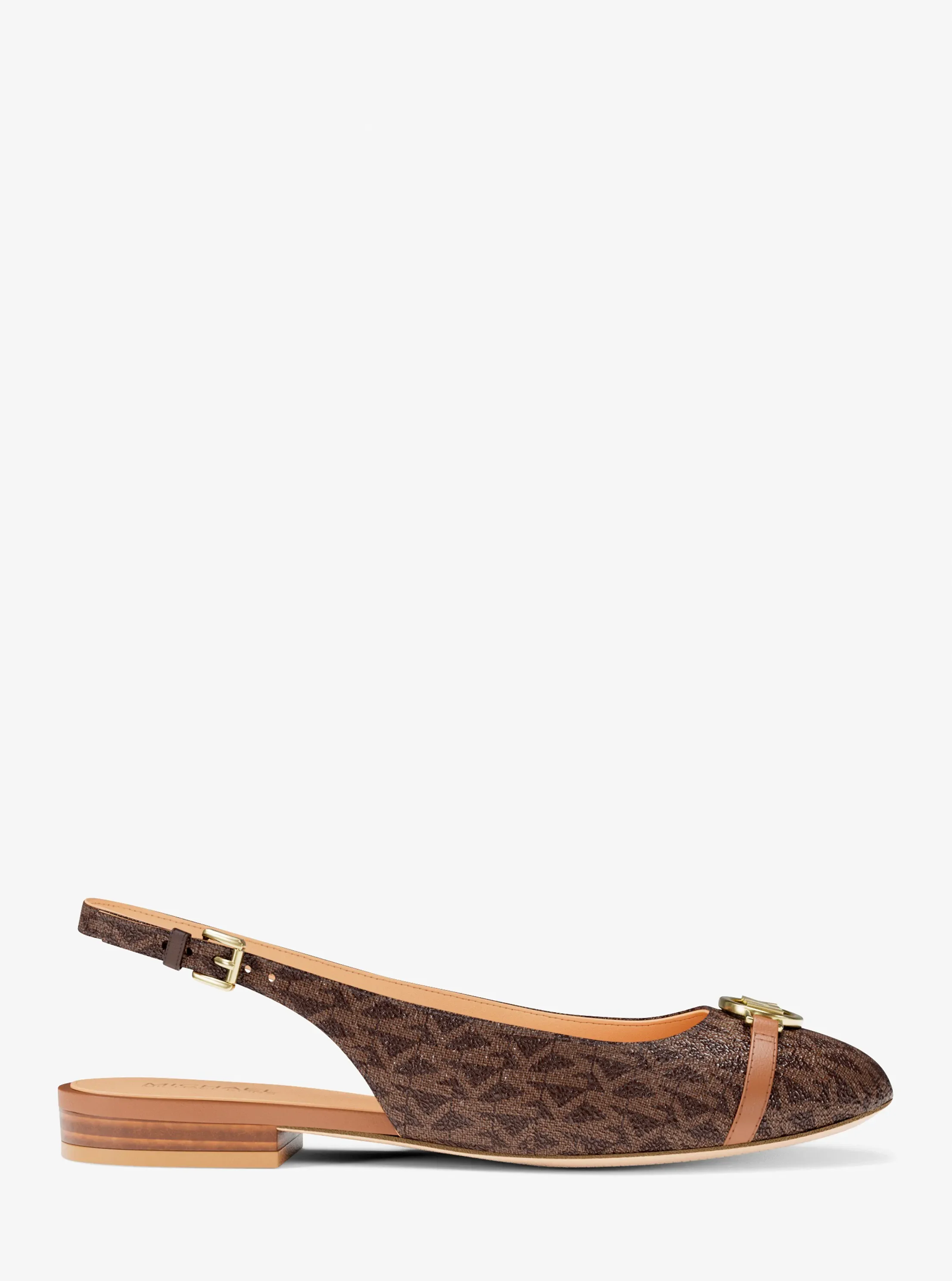 Туфли Michael Kors Dori Signature Logo Slingback Flat, цвет: Коричневый разноцветный — фото 2