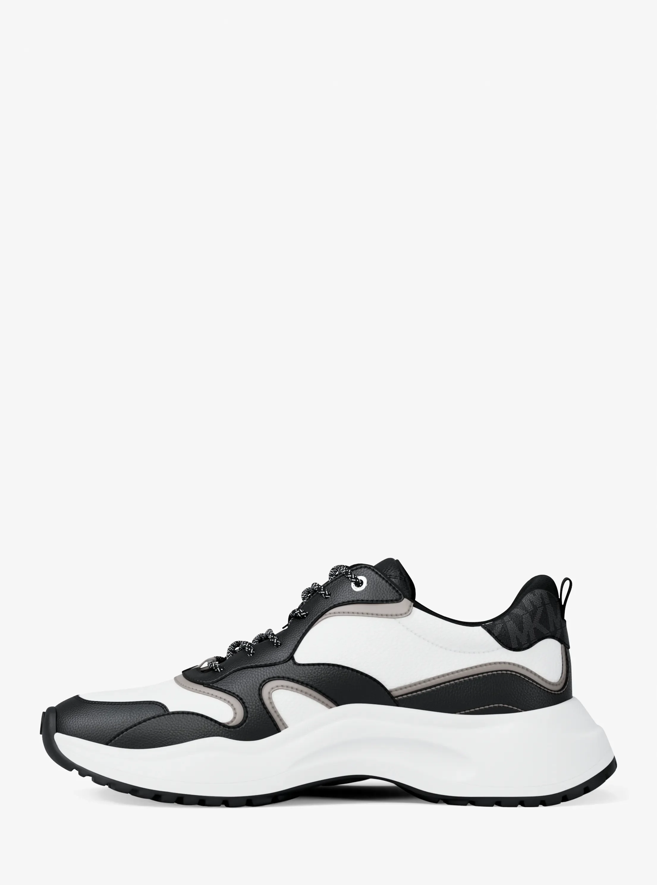 Кроссовки Michael Kors Levie Mixed-Media Trainer, цвет: Чёрный — фото 3