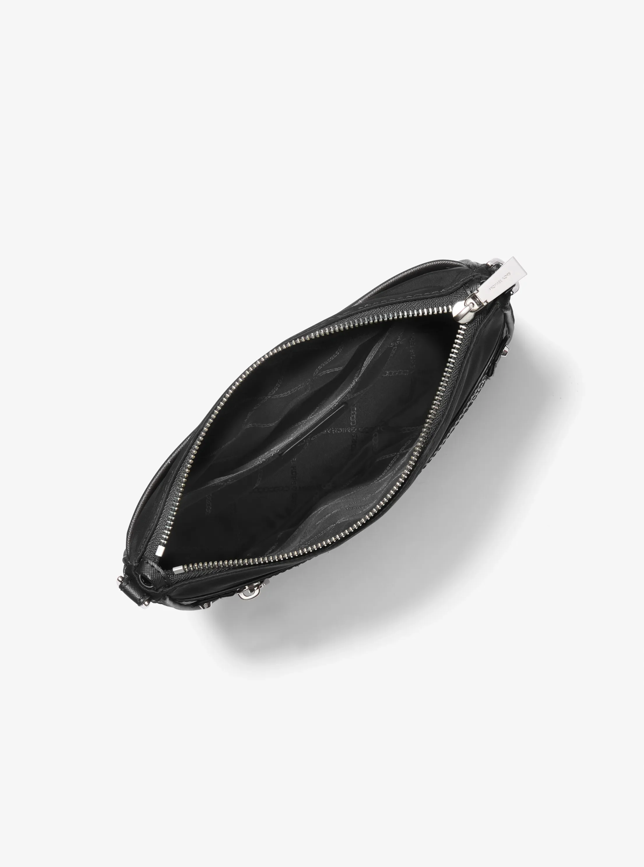 Женская сумка Michael Kors Jet Set Large Nylon Gabardine Messenger, цвет: Чёрный — фото 2