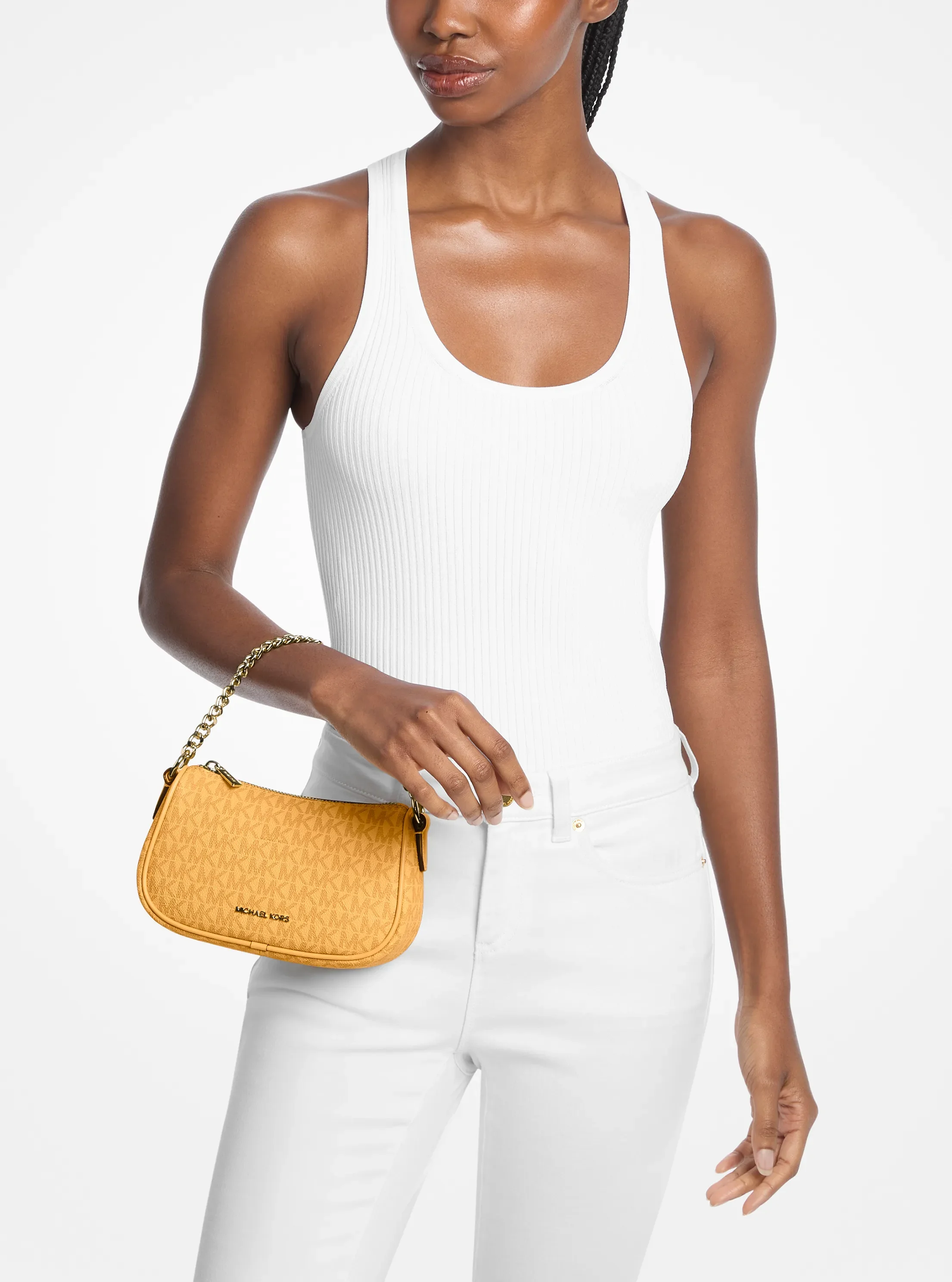 Сумки Michael Kors Carmela Small Signature Logo Convertible Crossbody — фото 3