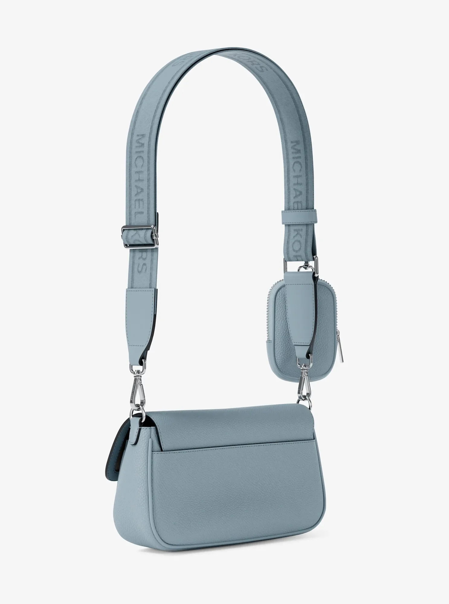 Сумки Michael Kors Jet Set Travel Small Pebbled Leather Crossbody With Pouch — фото 3