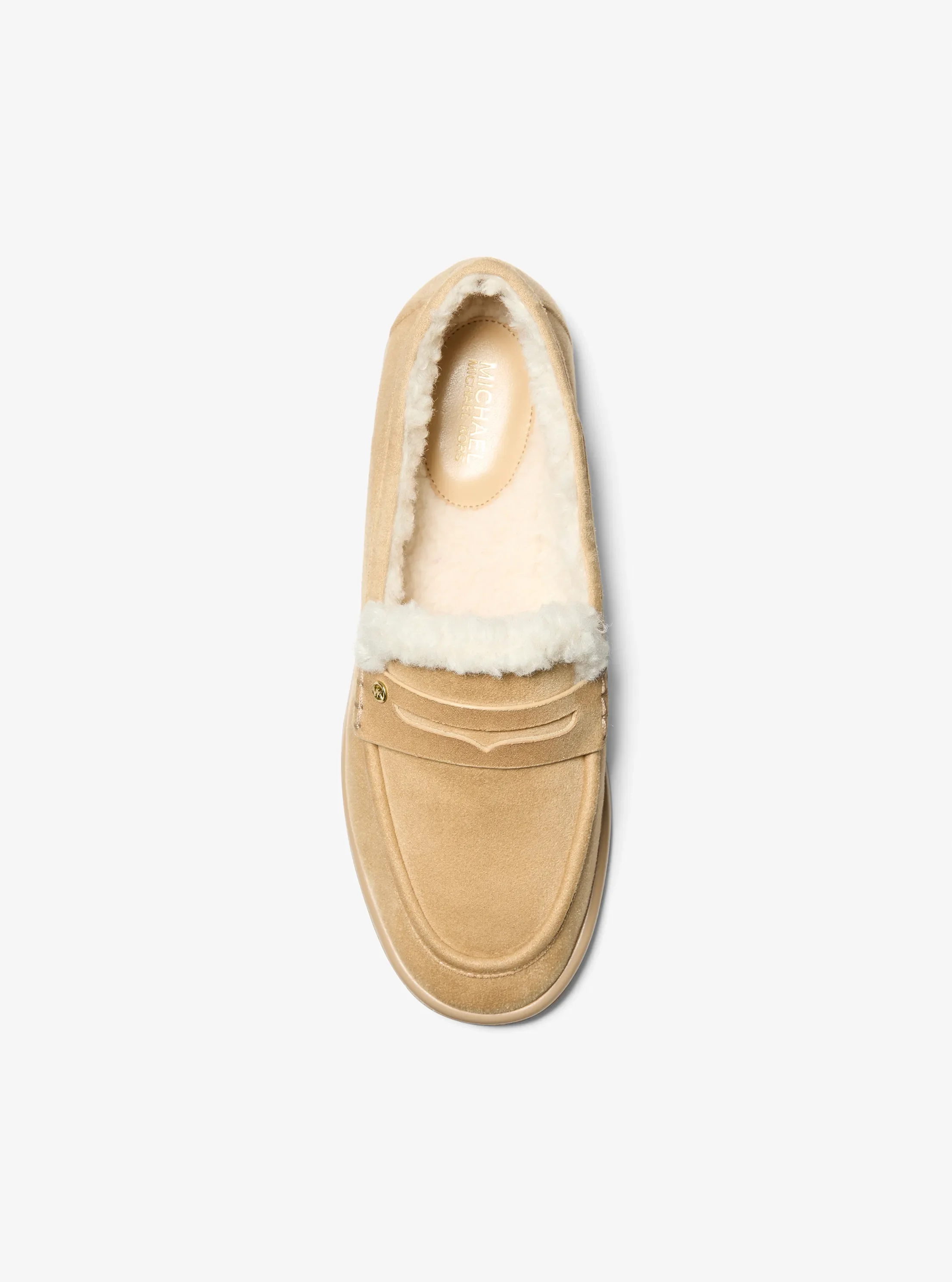 Туфли Michael Kors Bree Faux Shearling Trim Loafer, цвет: Верблюжий — фото 3