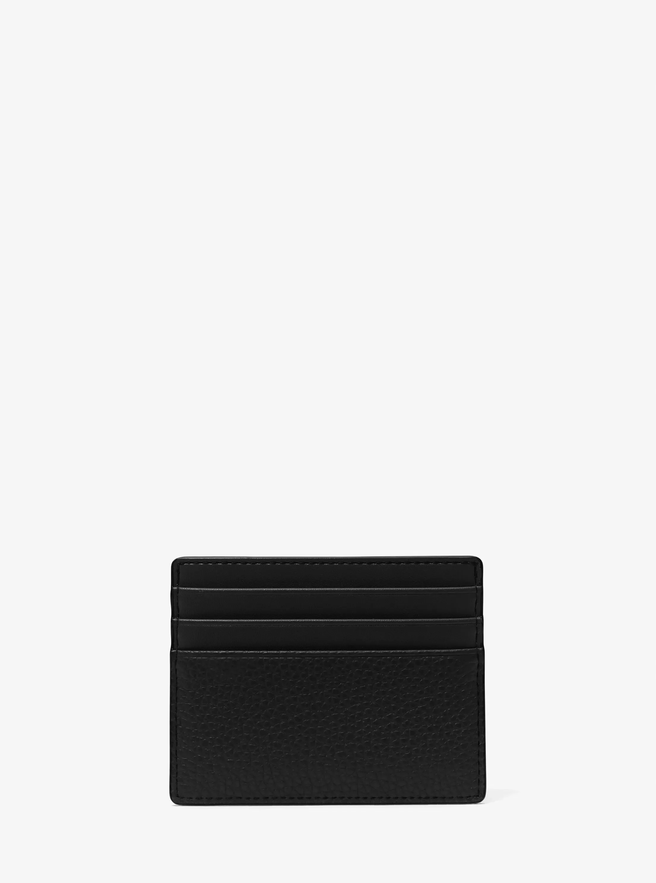 Кошелёк Michael Kors Cooper Pebbled Leather Tall Card Case, цвет: Чёрный — фото 2