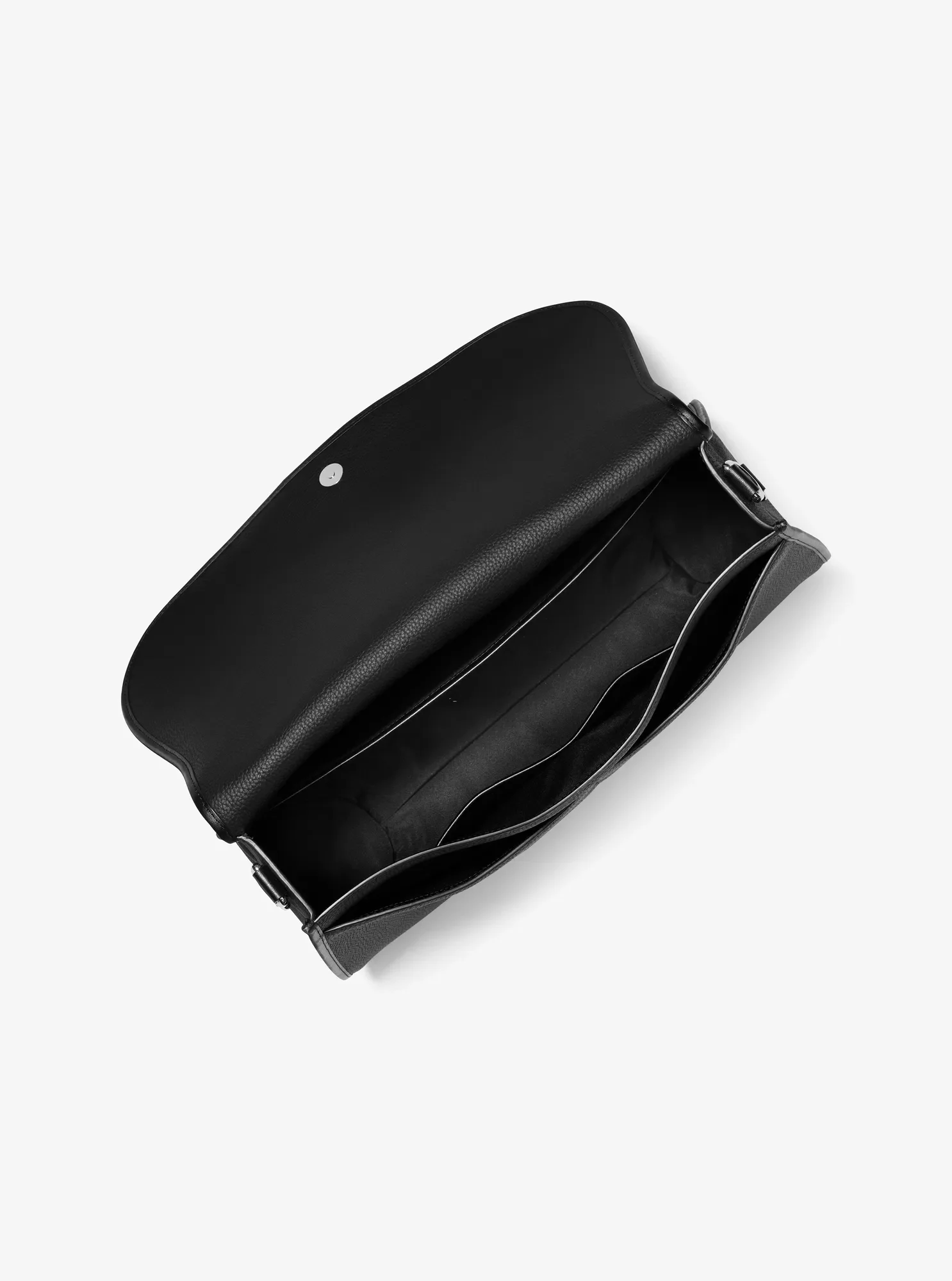 Женская сумка Michael Kors Holmes Extra-Large Pebbled Leather Convertible Messenger, цвет: Чёрный — фото 2