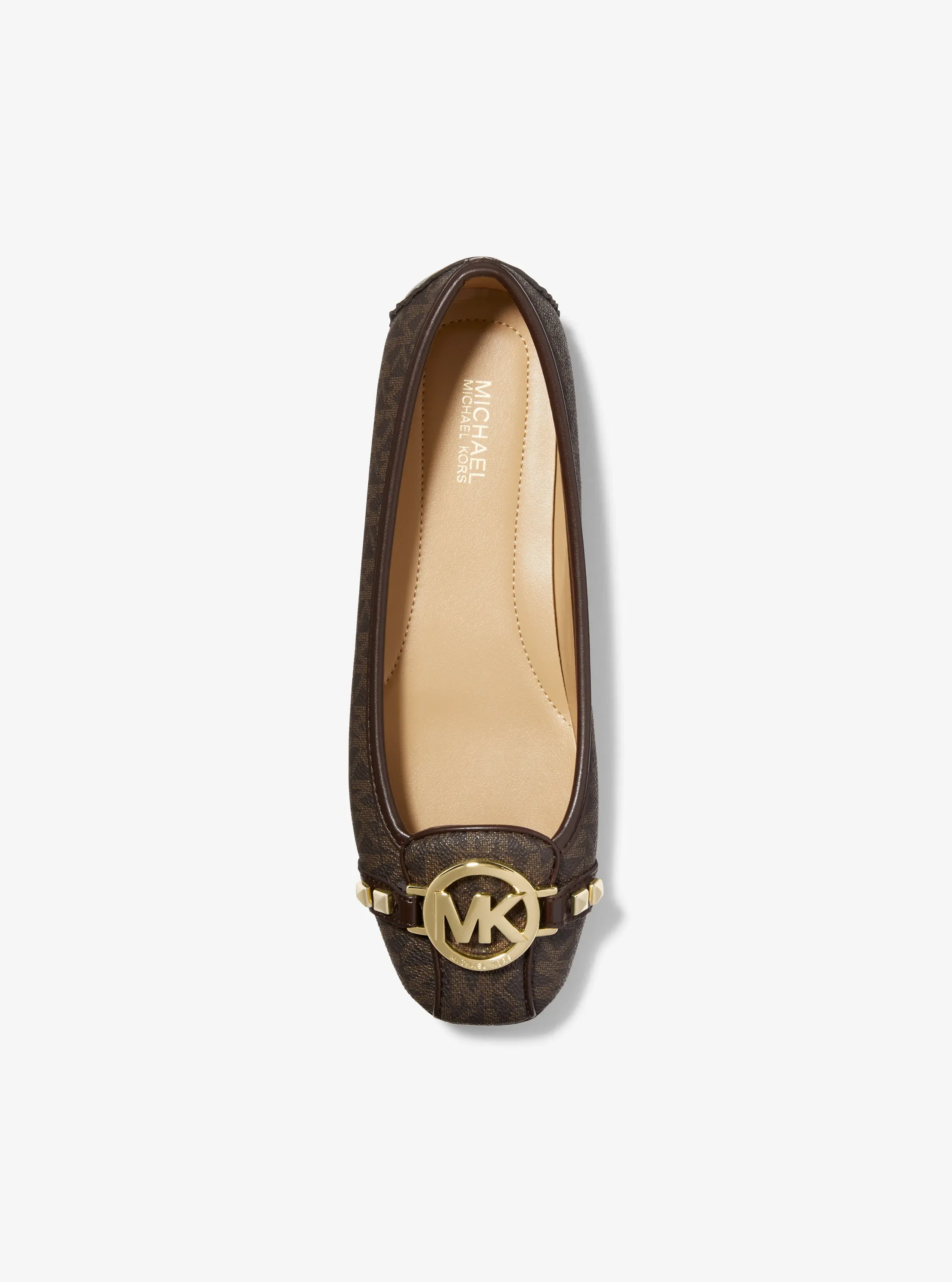Мокасины Michael Kors Fulton Studded Logo Moccasin, цвет: Коричневый — фото 3