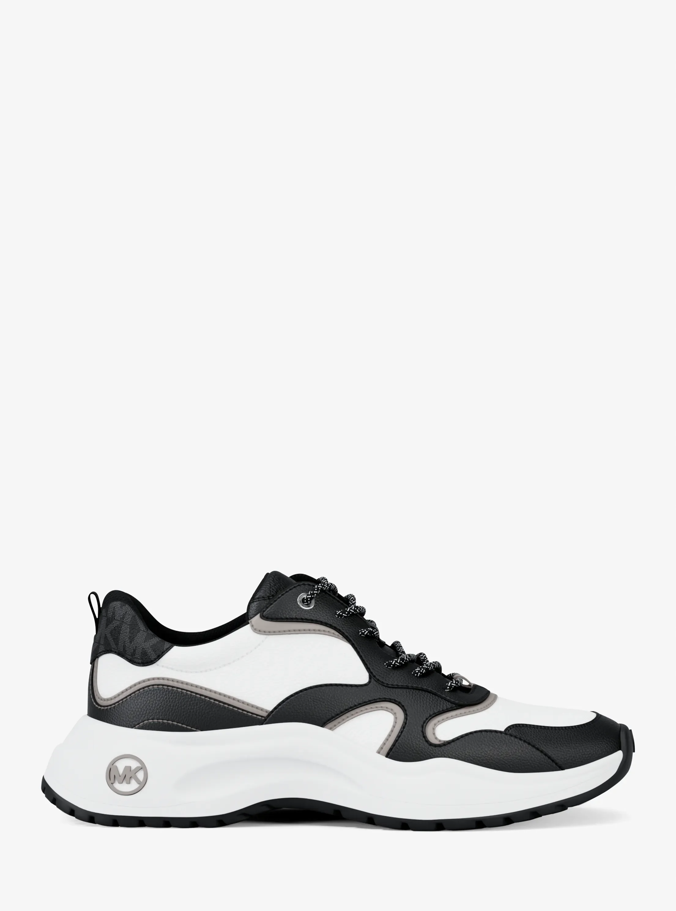 Кроссовки Michael Kors Levie Mixed-Media Trainer, цвет: Чёрный — фото 2