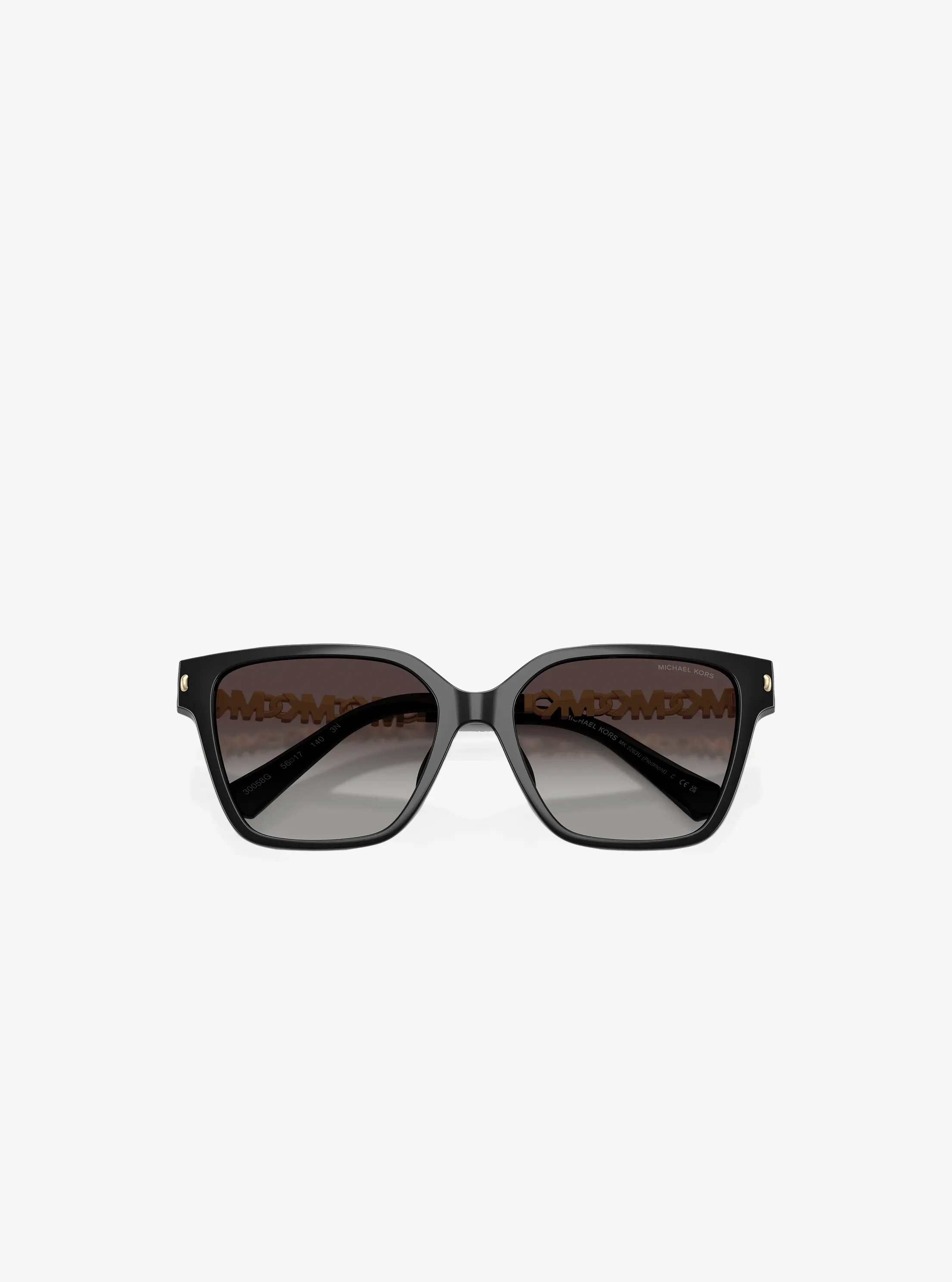 Женские солнцезащитные очки Michael Kors Piedmont Sunglasses, цвет: Чёрный — фото 5