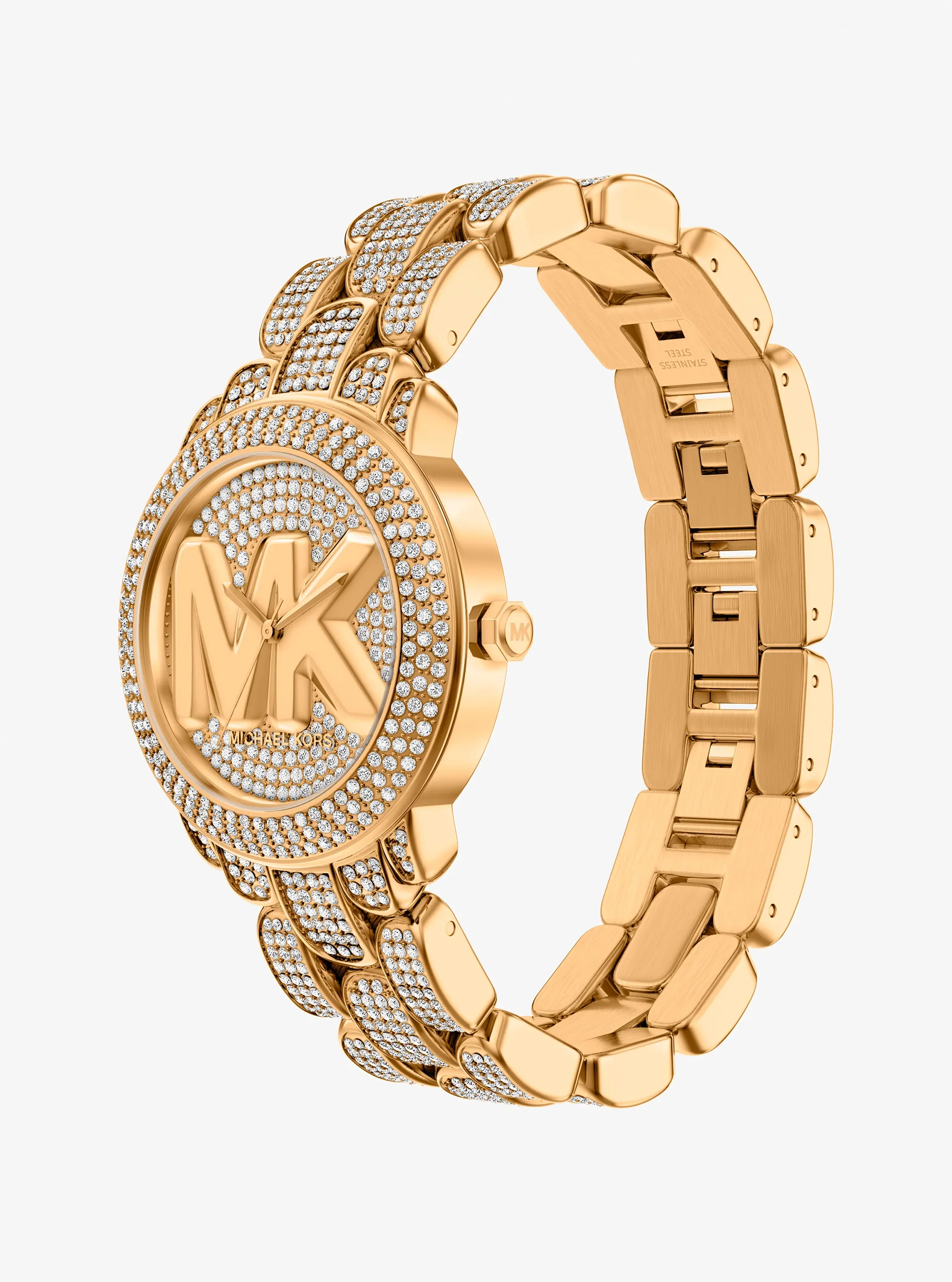 Женские часы Michael Kors Pavé Phoebe Gold-Tone Watch, цвет: Золотой — фото 5