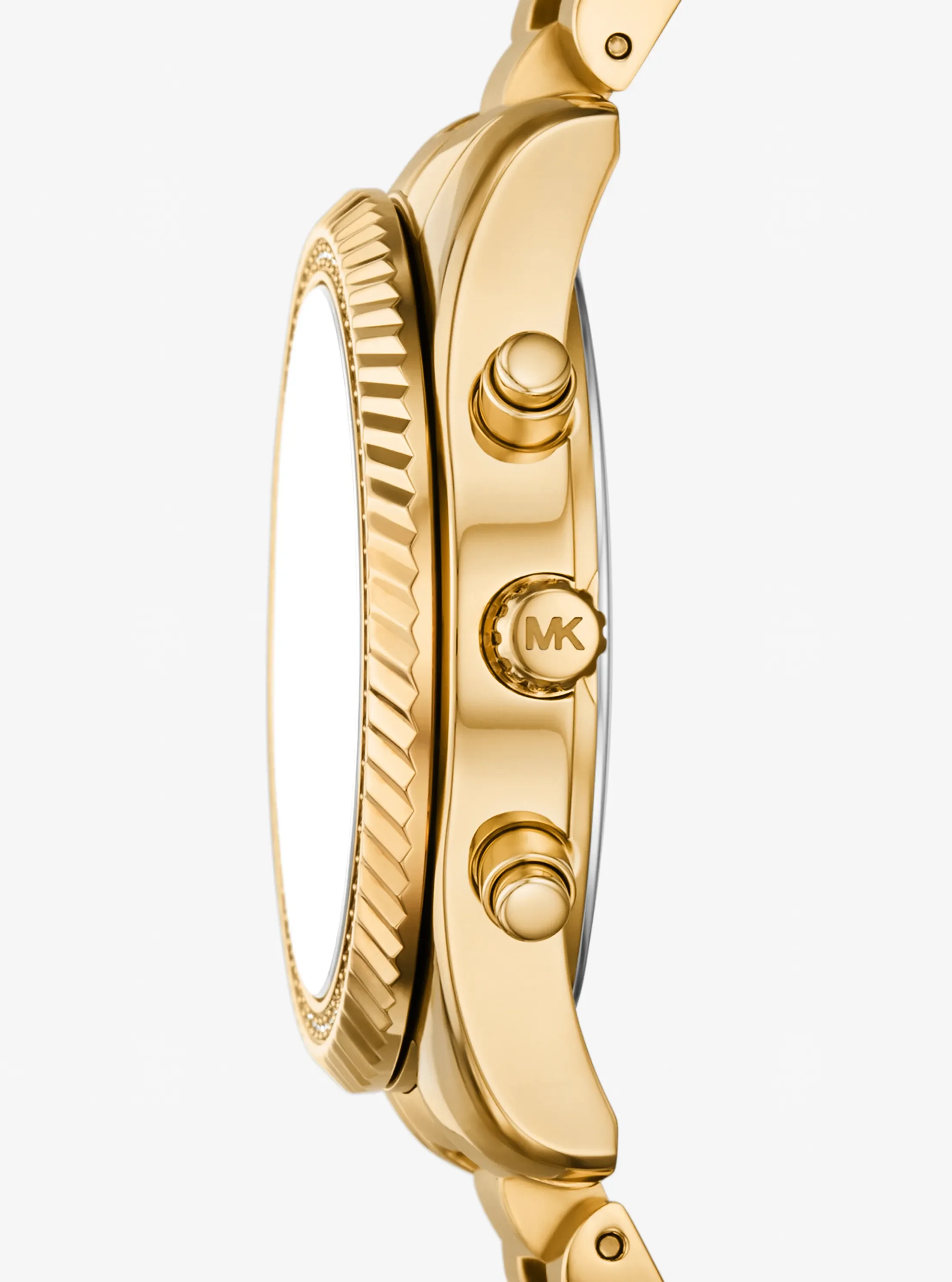 Женские часы Michael Kors Mini Lexington Pavé Gold-Tone Watch, цвет: Золотой — фото 2