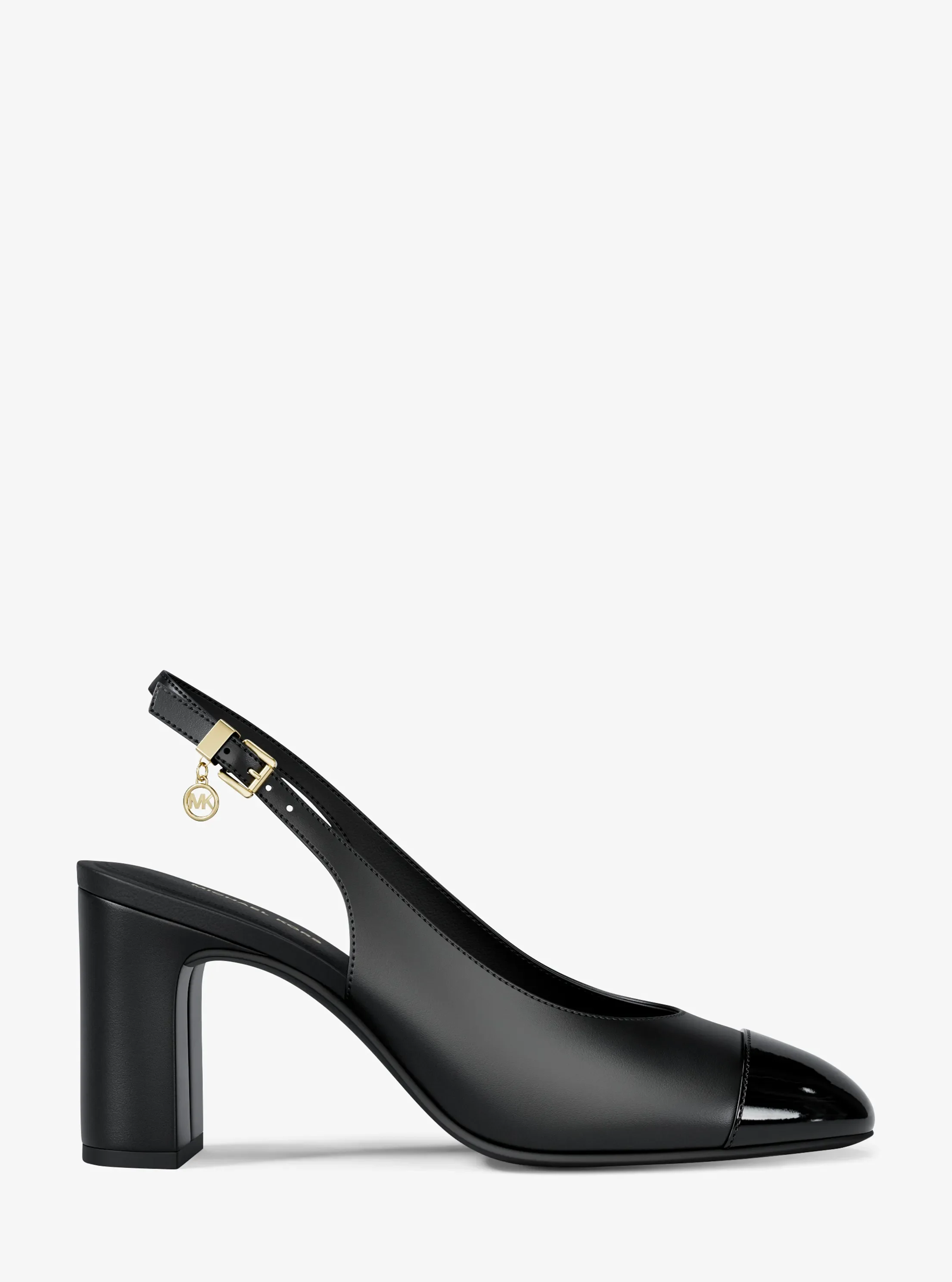 Женские туфли Michael Kors Piper Flex Leather Slingback Pump, цвет: Чёрный — фото 2