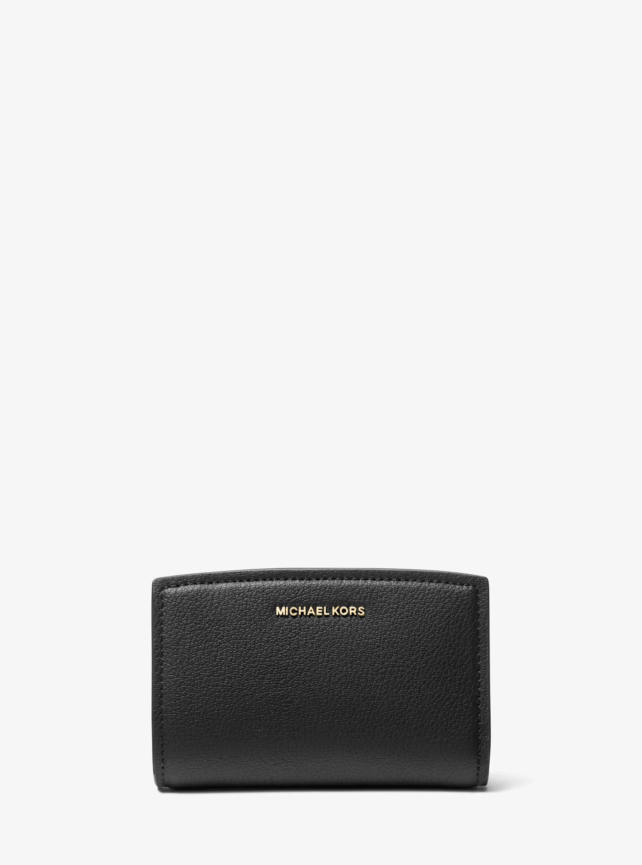 Женский кошелёк Michael Kors Bryant Medium Pebbled Leather Wallet, цвет: Чёрный