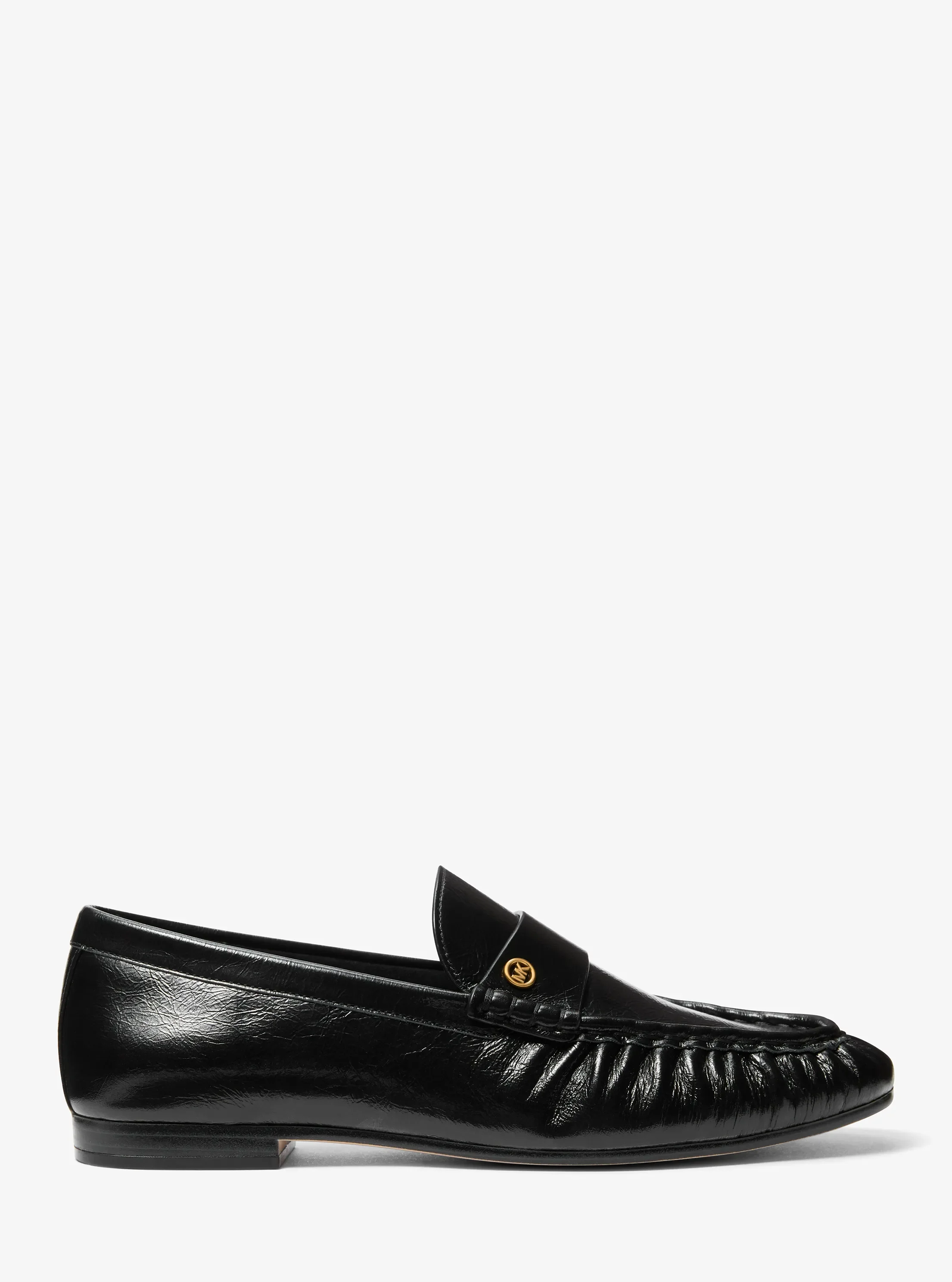Женские туфли Michael Kors Jennings Crinkled Leather Loafer, цвет: Чёрный — фото 2