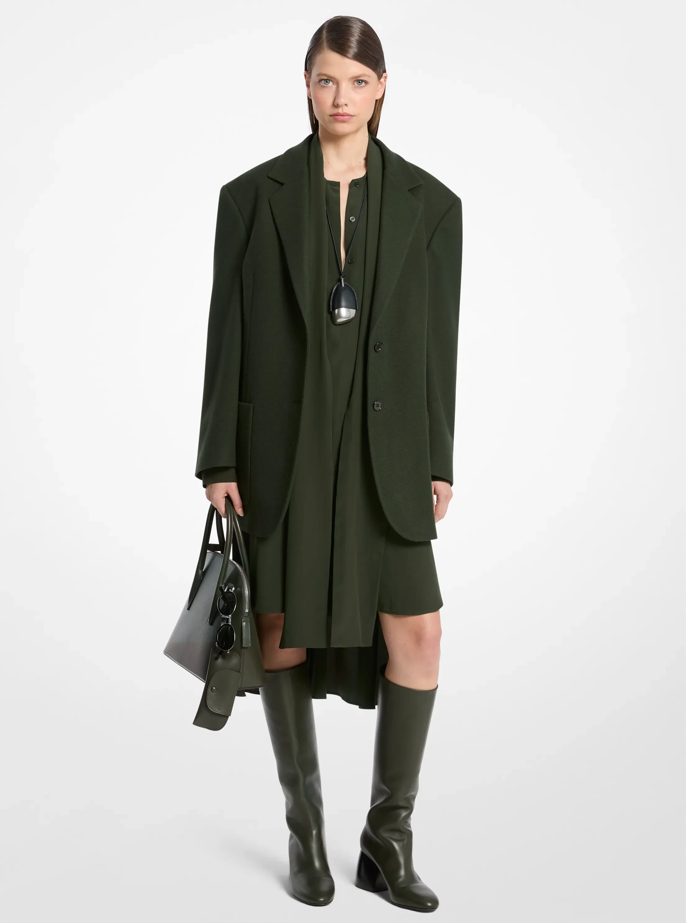 Ботинки Michael Kors Kaitlin Leather Riding Boot, цвет: Зелёный — фото 4