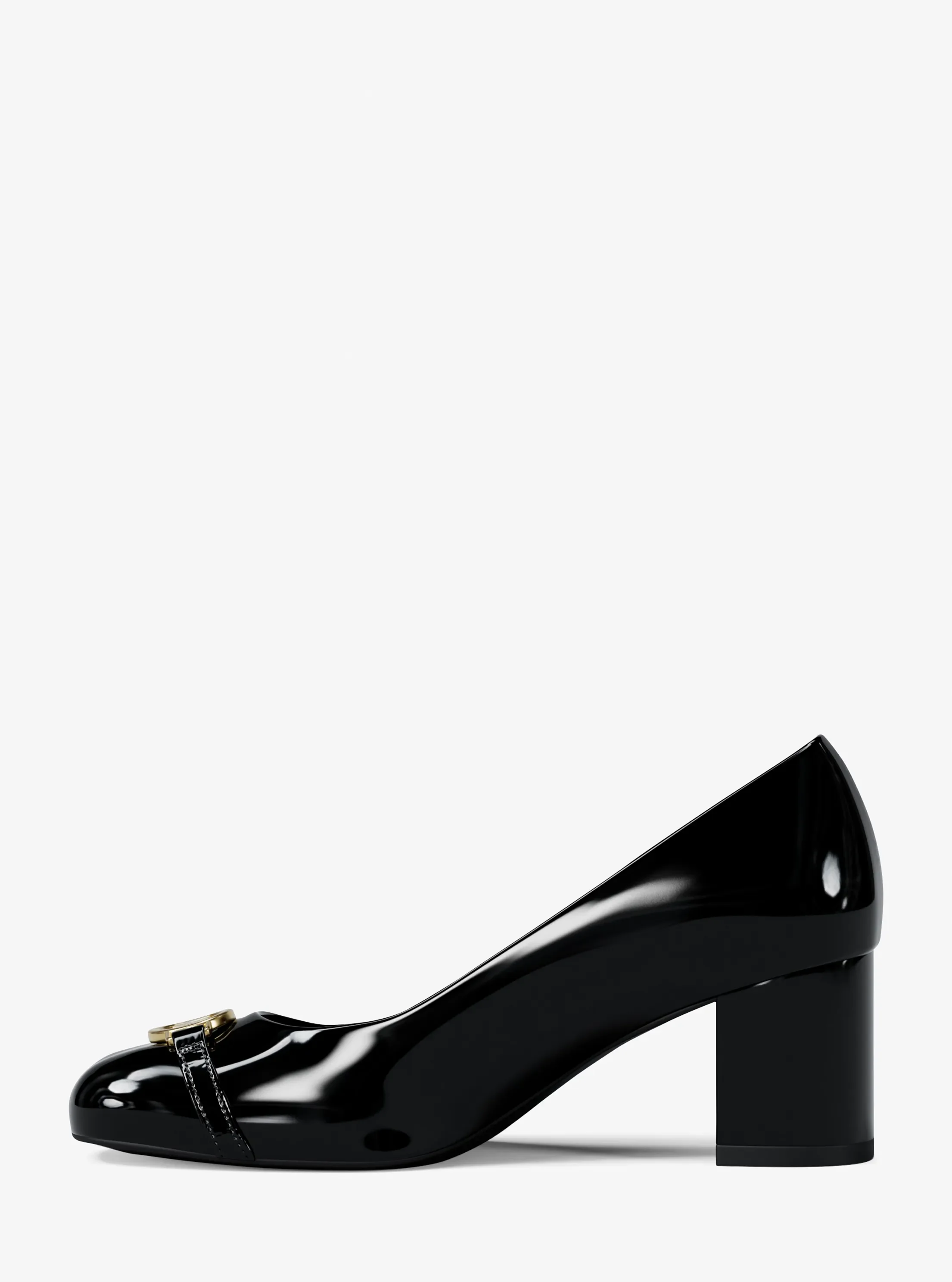 Туфли Michael Kors Dori Patent Block Heel Pump, цвет: Чёрный — фото 3